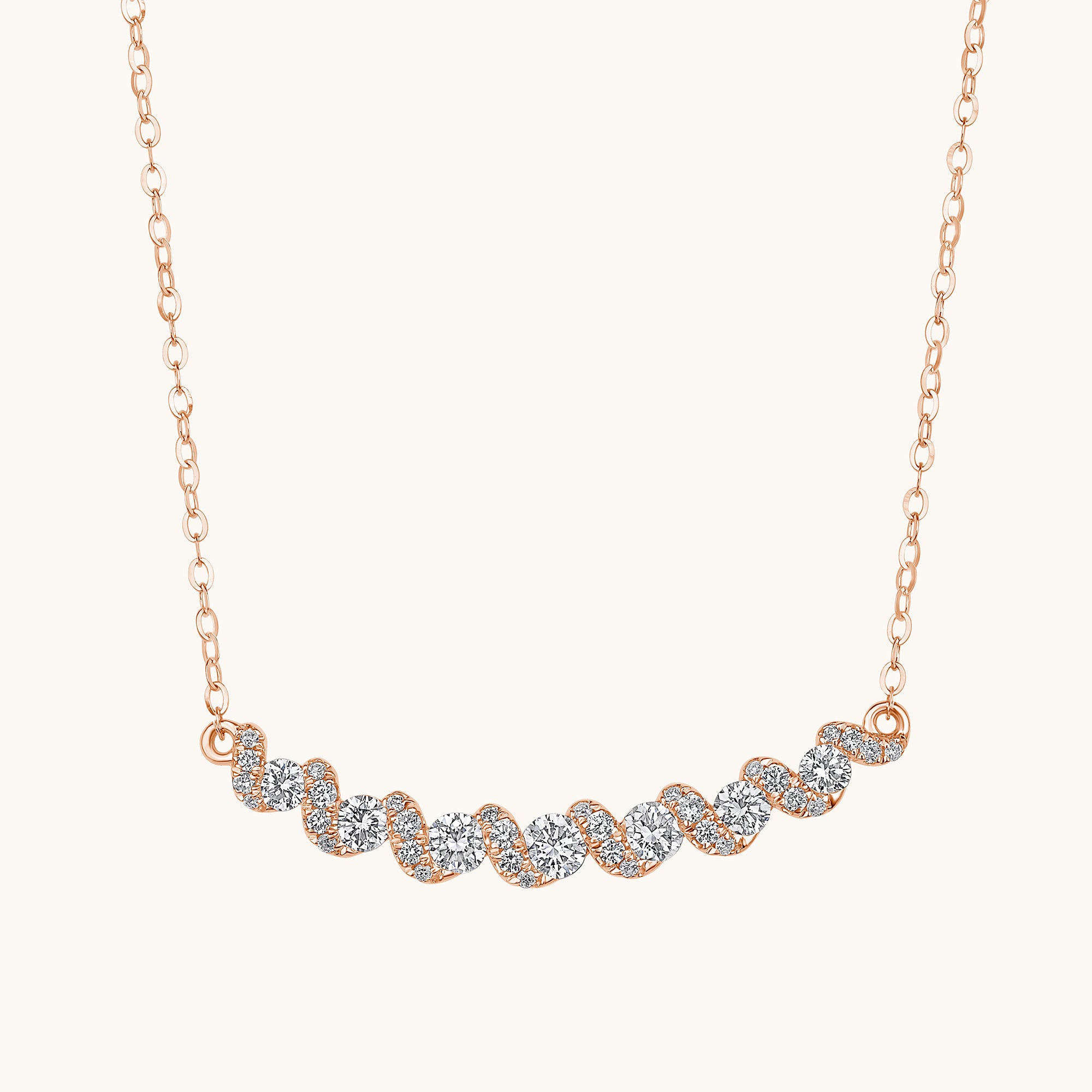 Diamond Twist Bar Necklace - Happy Jewelers Fine Jewelry Lifetime Warranty