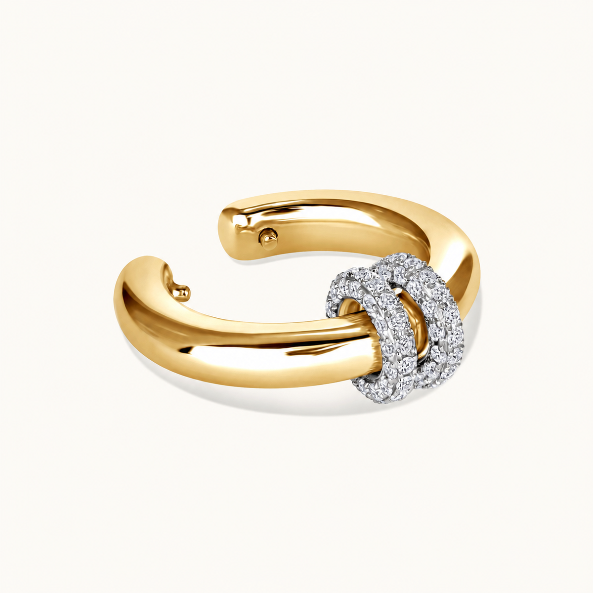 Double Pave Diamond Ear Cuff