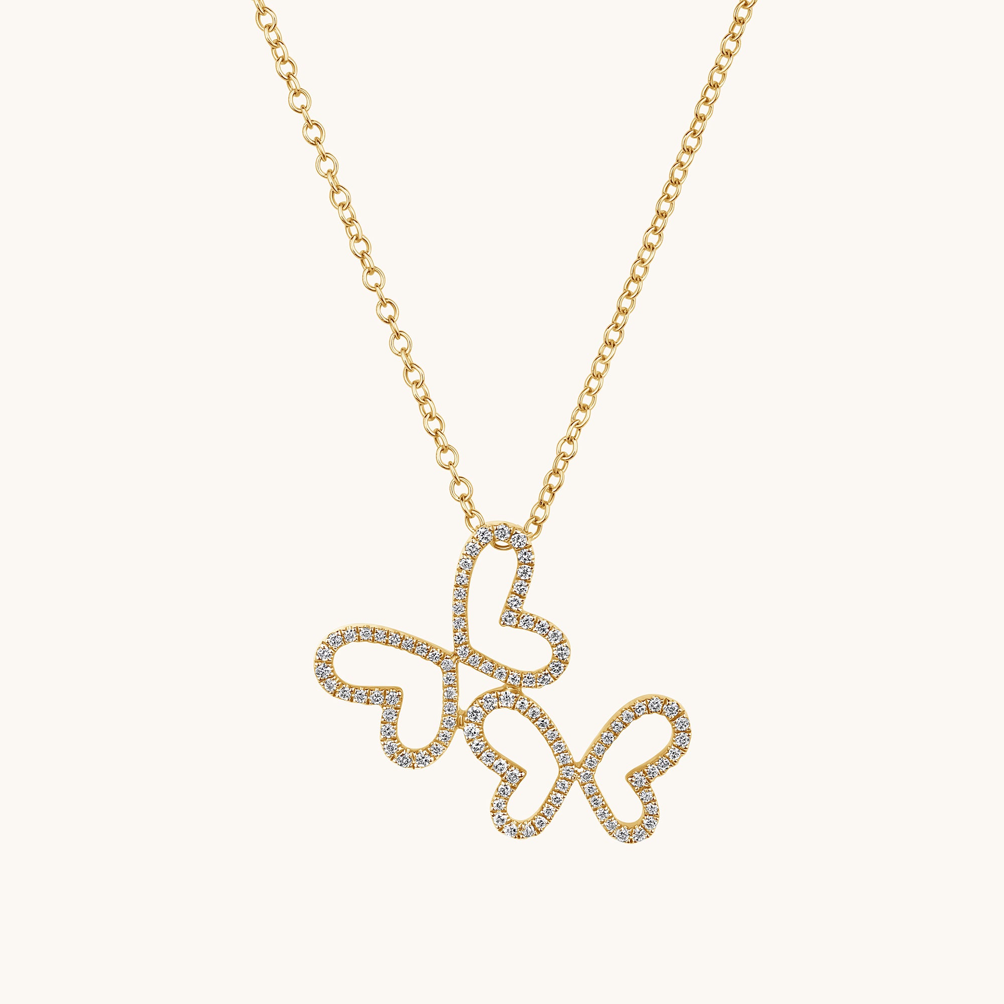 Double Butterfly Diamond Necklace - Happy Jewelers Fine Jewelry Lifetime Warranty