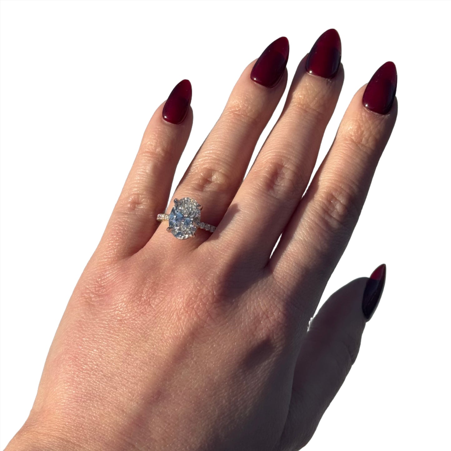 3.57 Carat Lab Oval Engagement Ring with Hidden Halo | Engagement Ring Wednesday - Happy Jewelers Fine Jewelry Lifetime Warranty