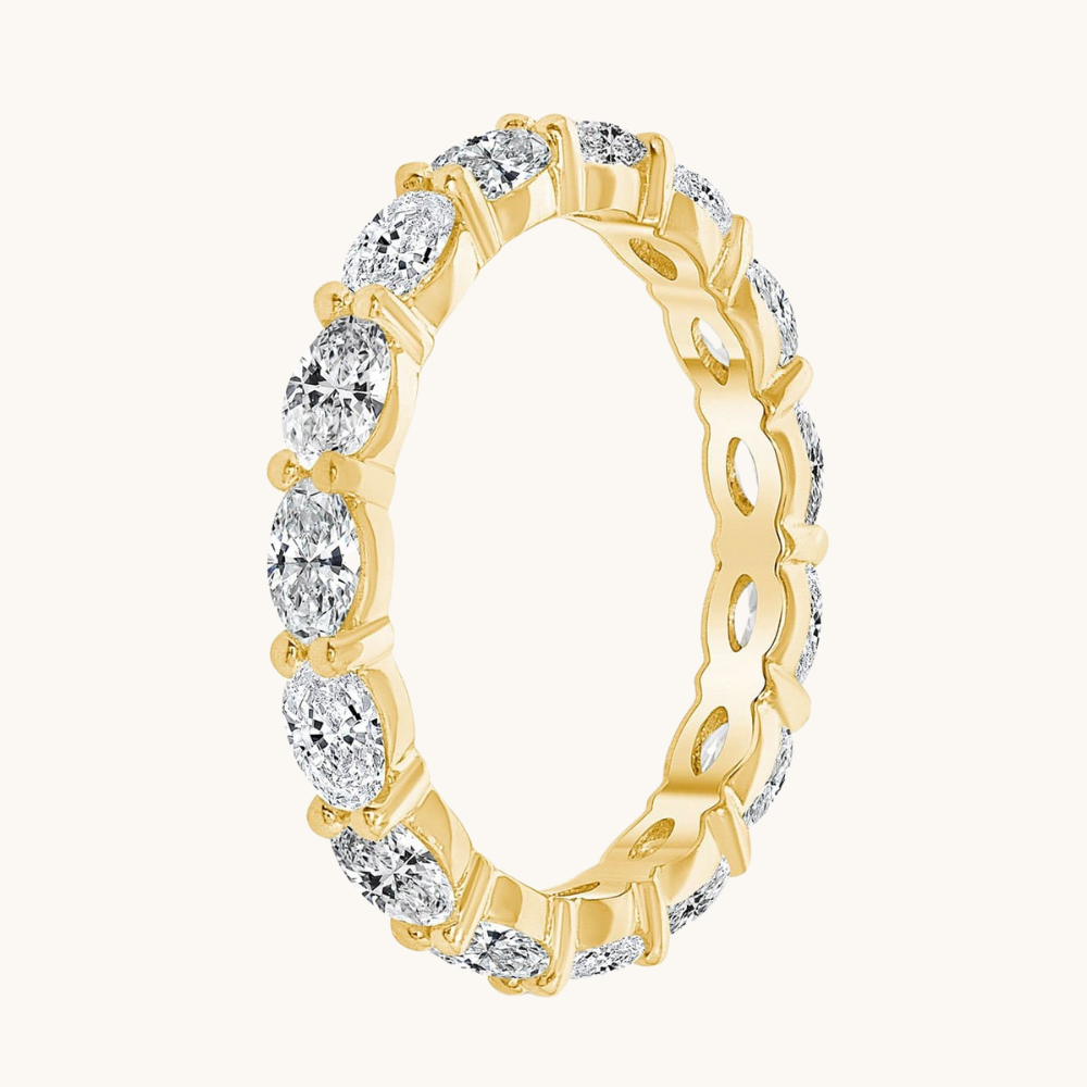 East West Oval Diamond Band - Happy Jewelers Fine Jewelry Lifetime Warranty