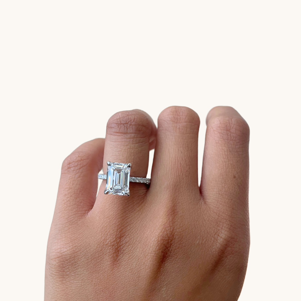 4.26 Emerald Lab Diamond Engagement Ring - Happy Jewelers Fine Jewelry Lifetime Warranty