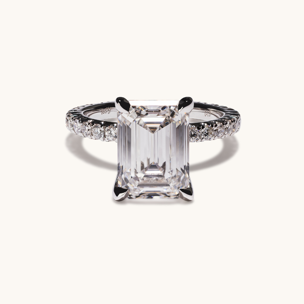 4.26 Emerald Lab Diamond Engagement Ring - Happy Jewelers Fine Jewelry Lifetime Warranty