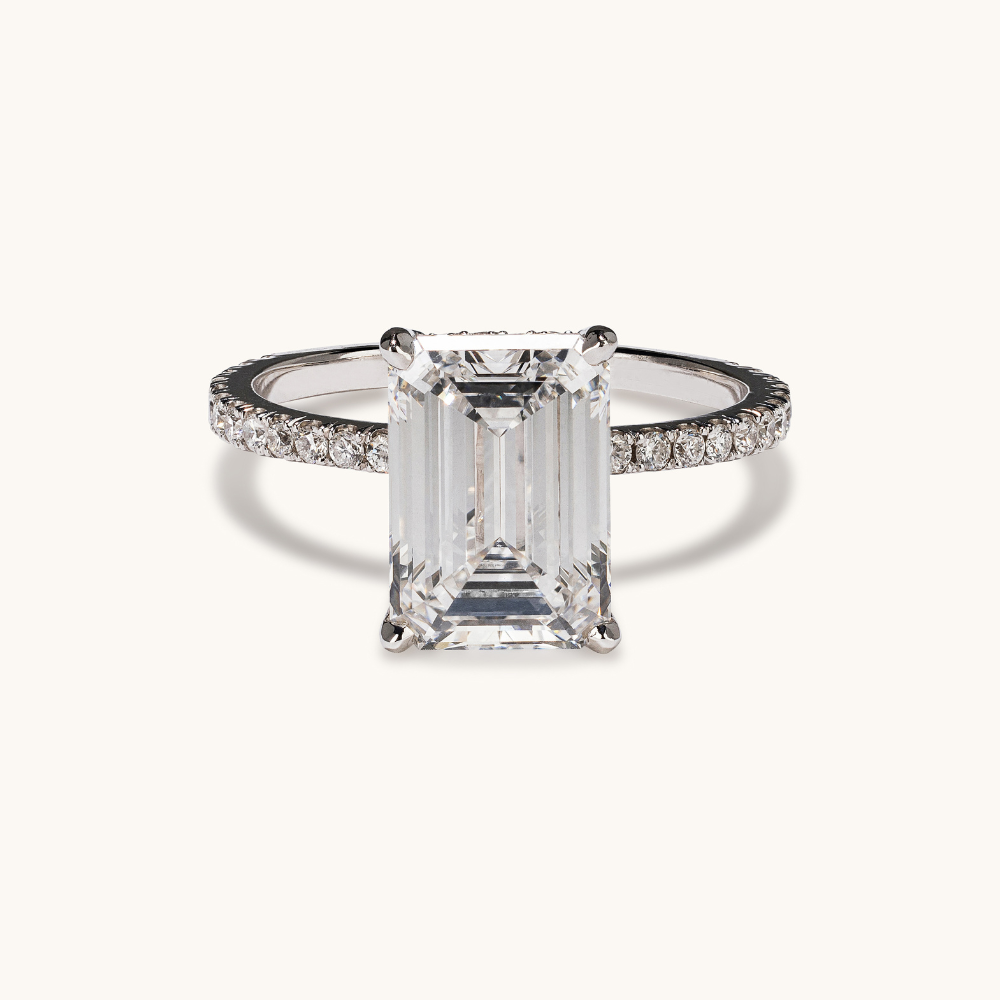 1.80 Emerald Lab Diamond Engagement Ring - Happy Jewelers Fine Jewelry Lifetime Warranty