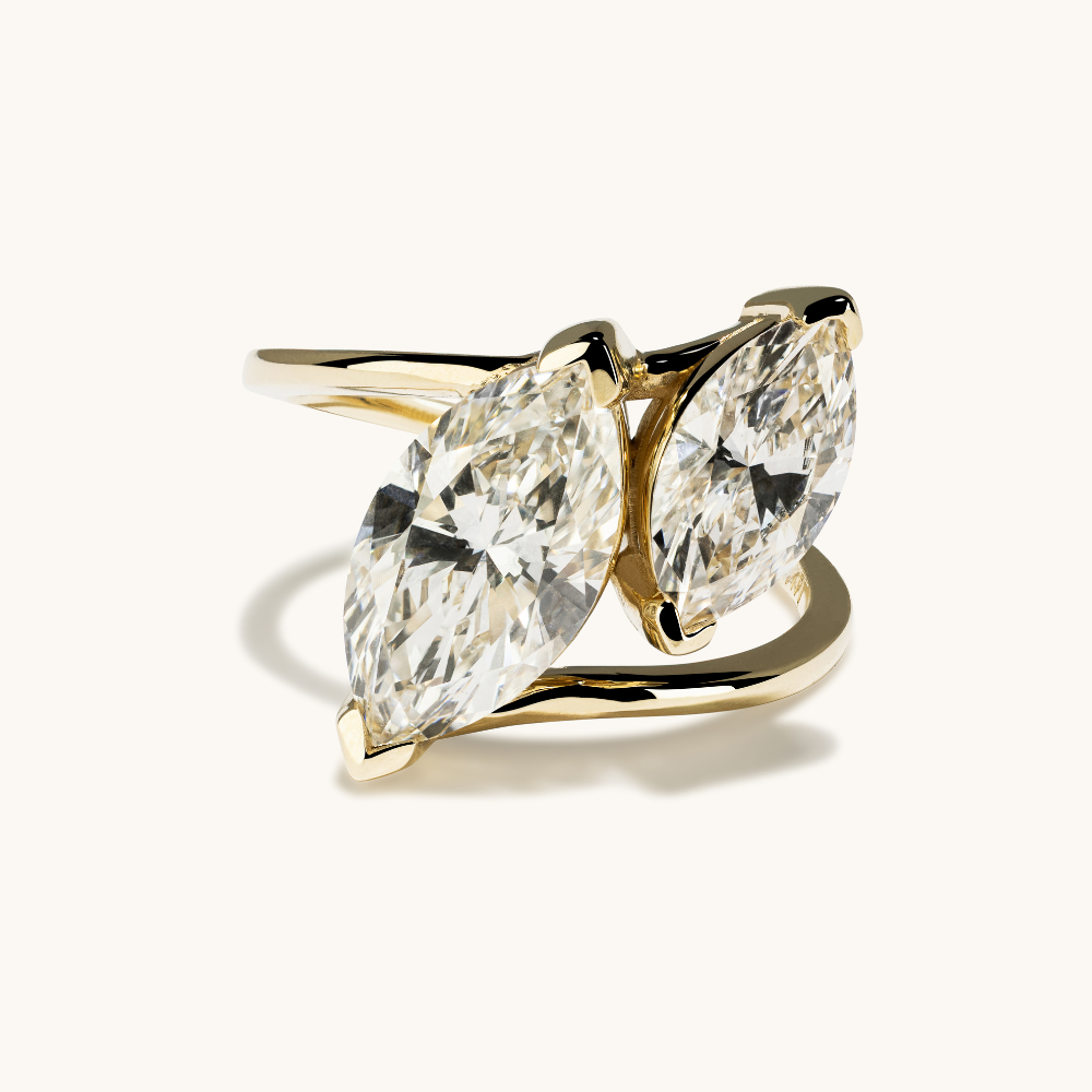 Marquise Toi et Moi Lab Diamond Engagement Ring - Happy Jewelers Fine Jewelry Lifetime Warranty