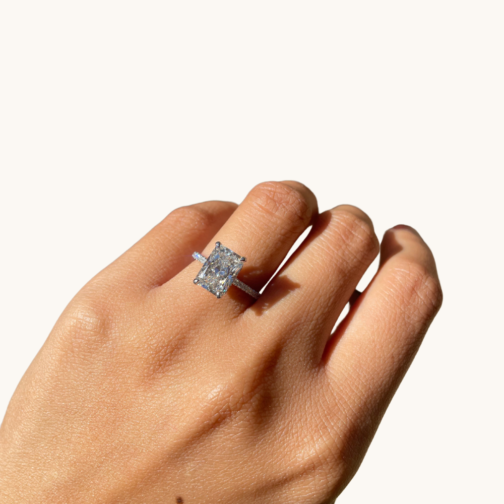 3.09 Radiant Lab Diamond Engagement Ring - Happy Jewelers Fine Jewelry Lifetime Warranty