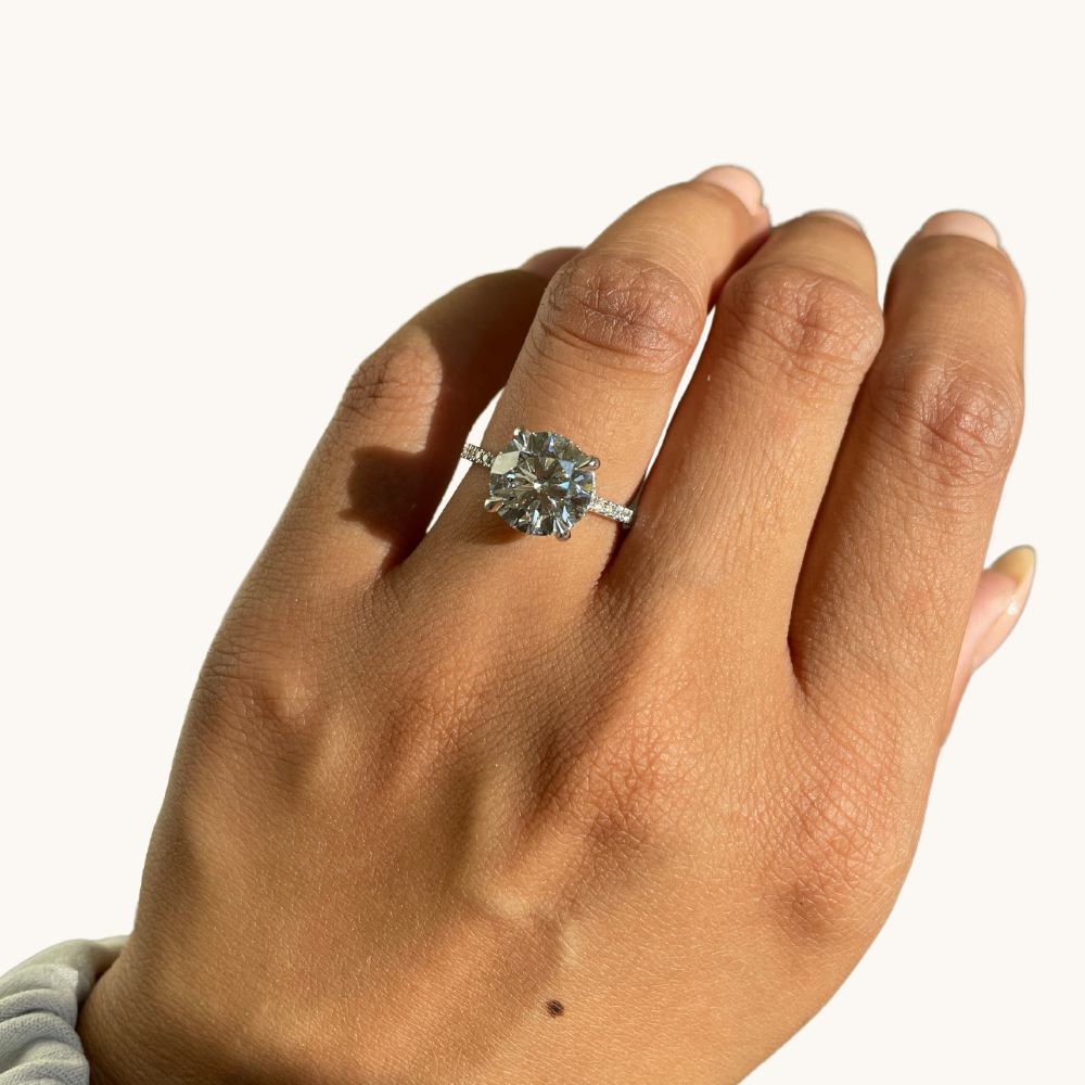 3.70 Round Lab Diamond Engagement Ring - Happy Jewelers Fine Jewelry Lifetime Warranty