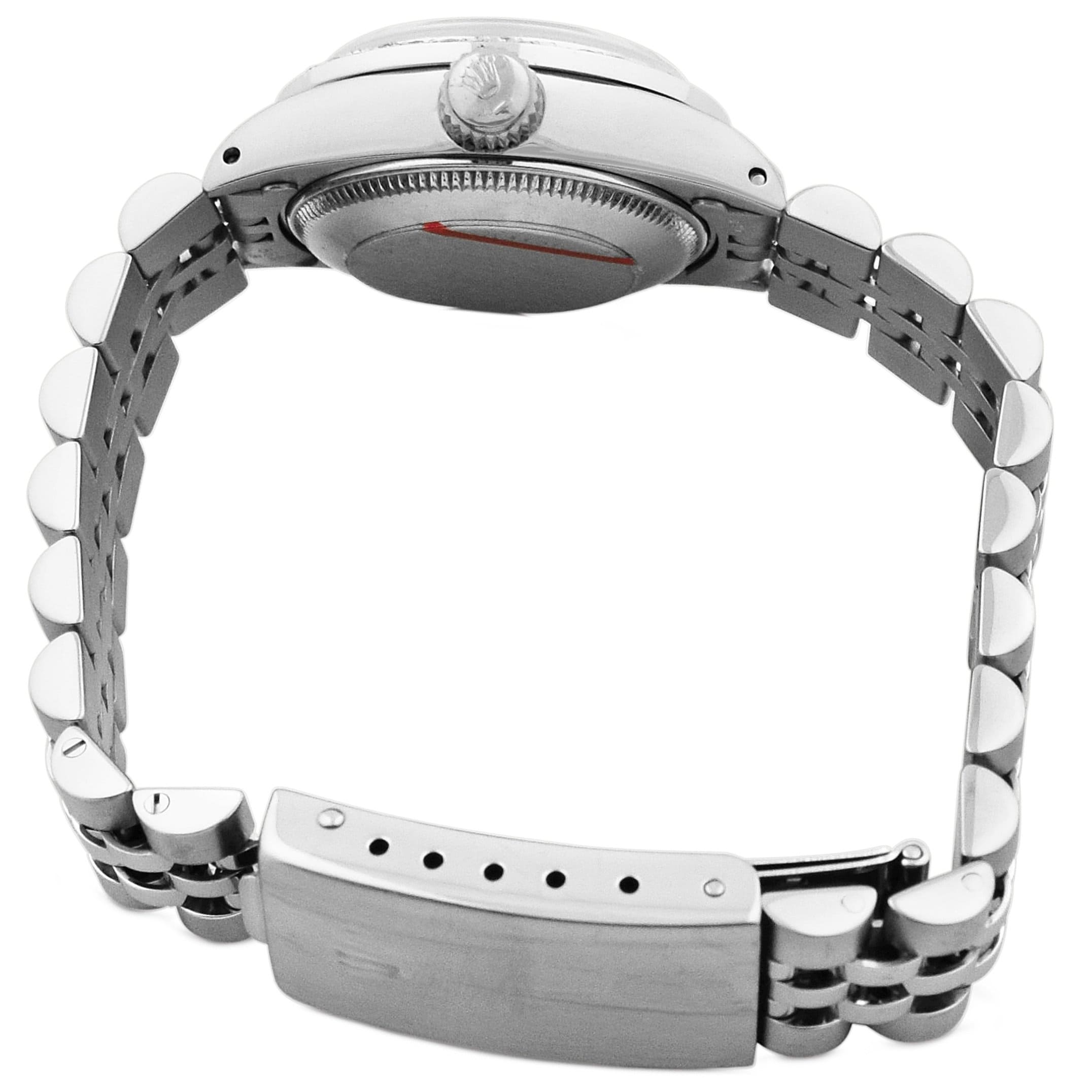 Rolex Date Stainless Steel 26mm White MOP Diamond Dial Watch Reference #: 6919 - Happy Jewelers Fine Jewelry Lifetime Warranty