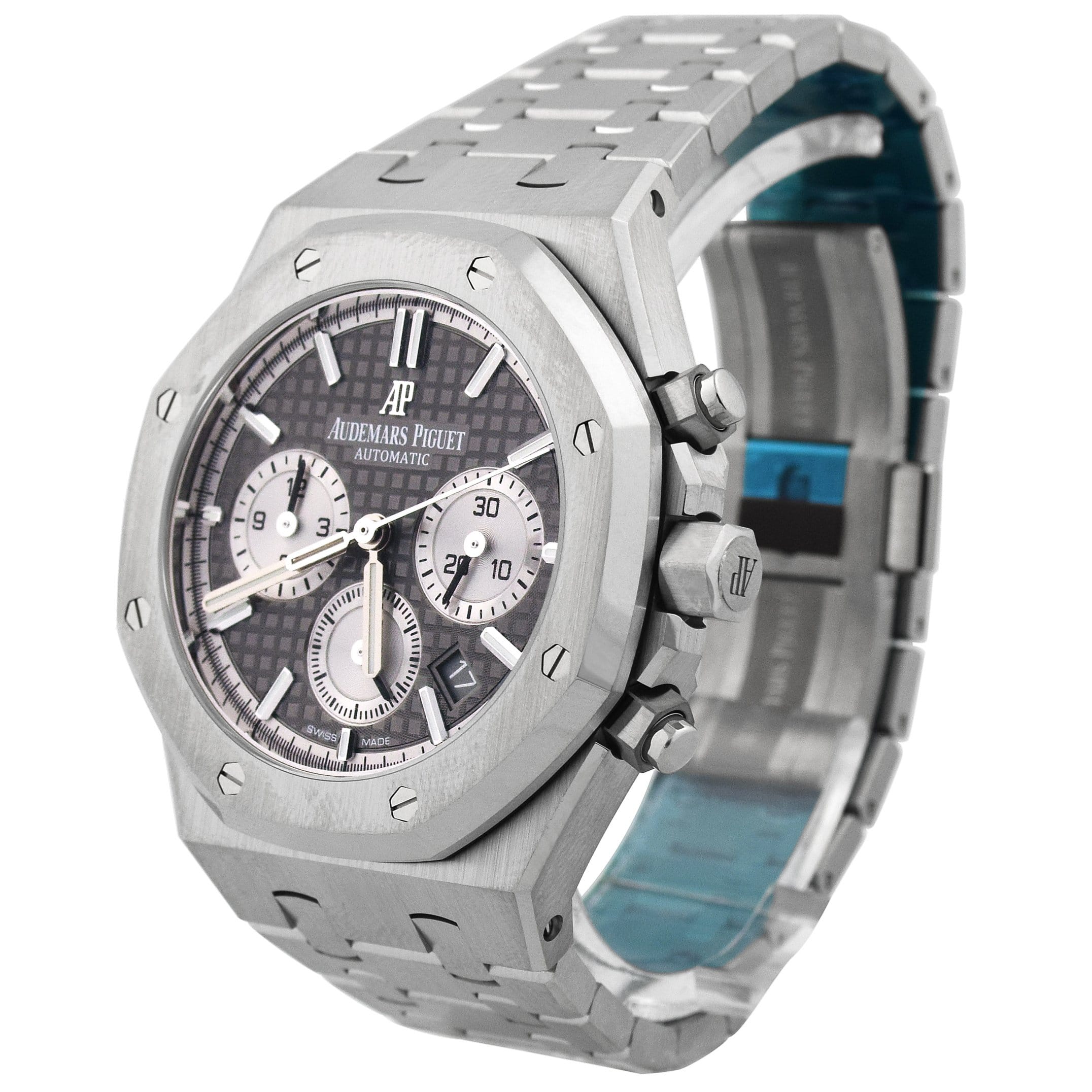 Audemars Piguet Royal Oak Stainless Steel 38mm Silver Chronograph Dial Watch Reference#: 26315ST.OO.1256ST.02 - Happy Jewelers Fine Jewelry Lifetime Warranty