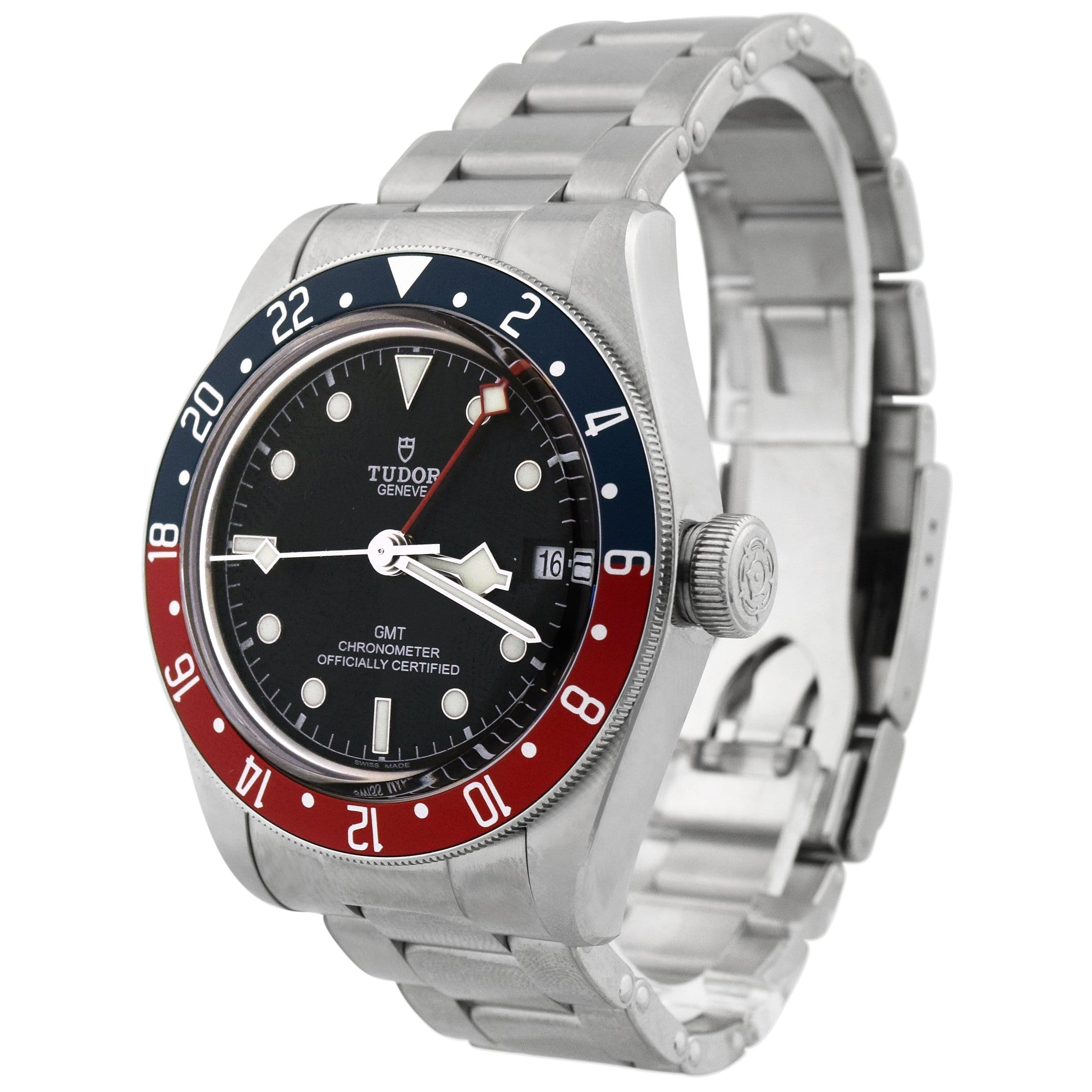 Tudor Black Bay GMT Stainless Steel 41mm Black Dot Dial Watch Reference#: 79830RB - Happy Jewelers Fine Jewelry Lifetime Warranty