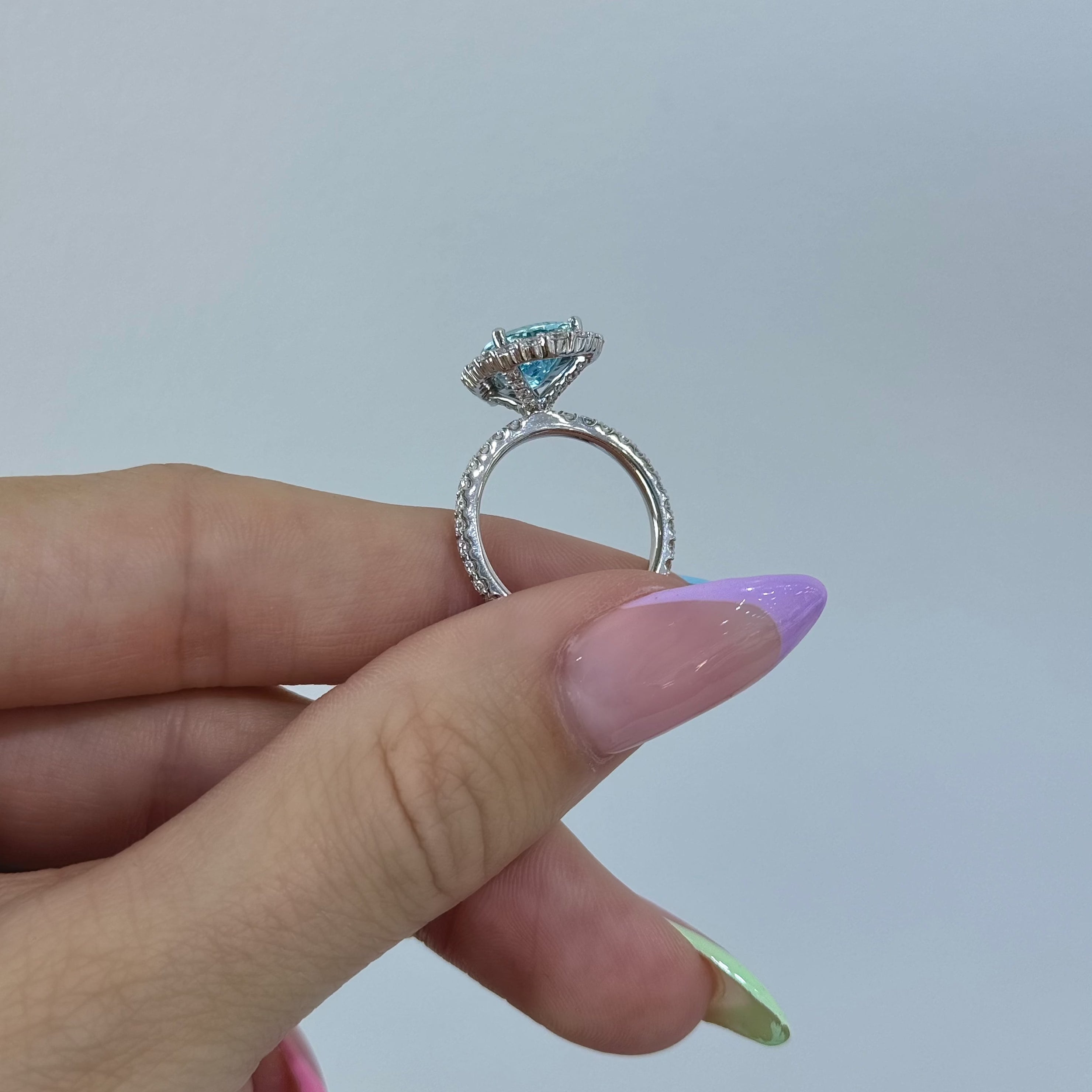 Pear Aquamarine and Diamond Ring - Happy Jewelers Fine Jewelry Lifetime Warranty