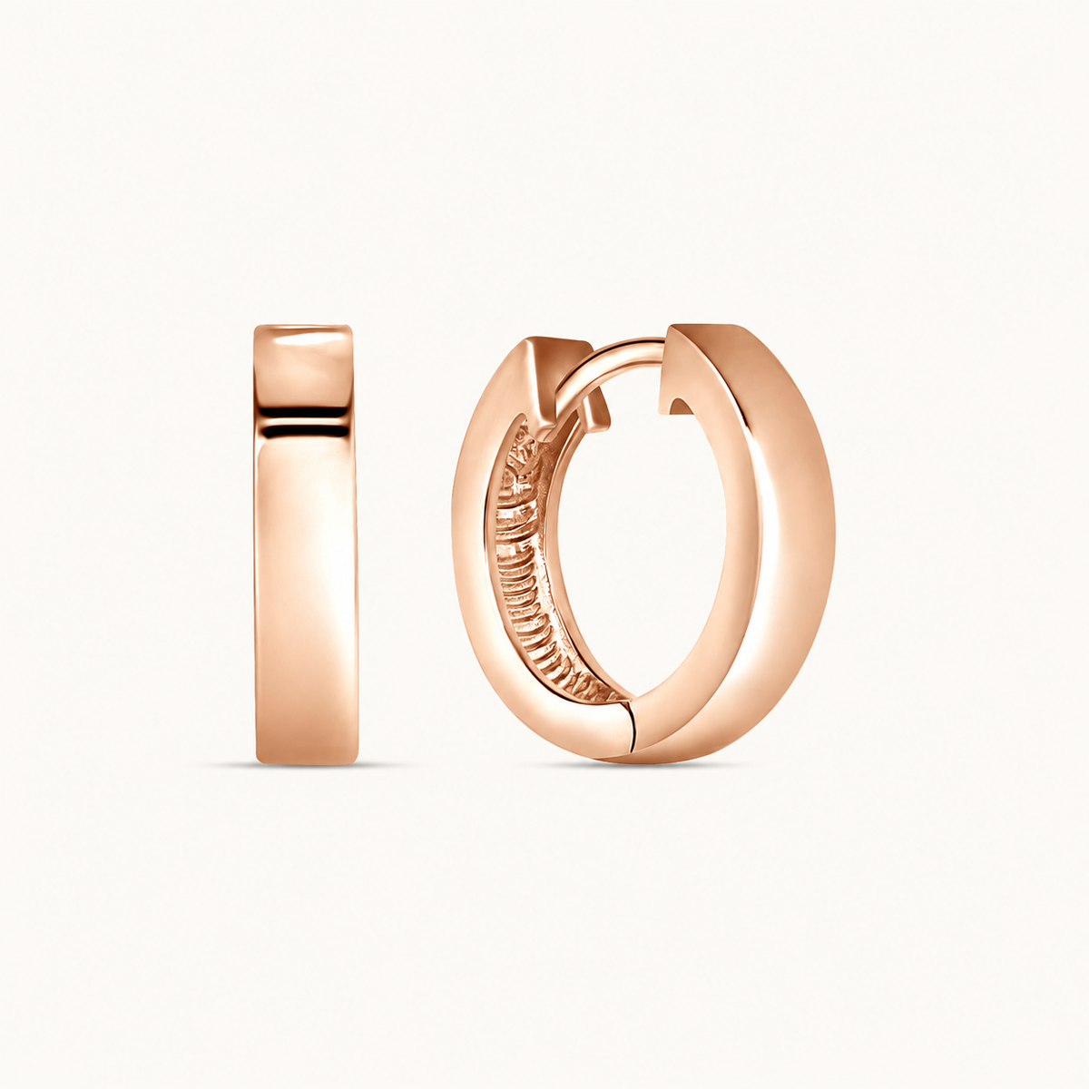 Flat Edge Huggies - Happy Jewelers Fine Jewelry Lifetime Warranty