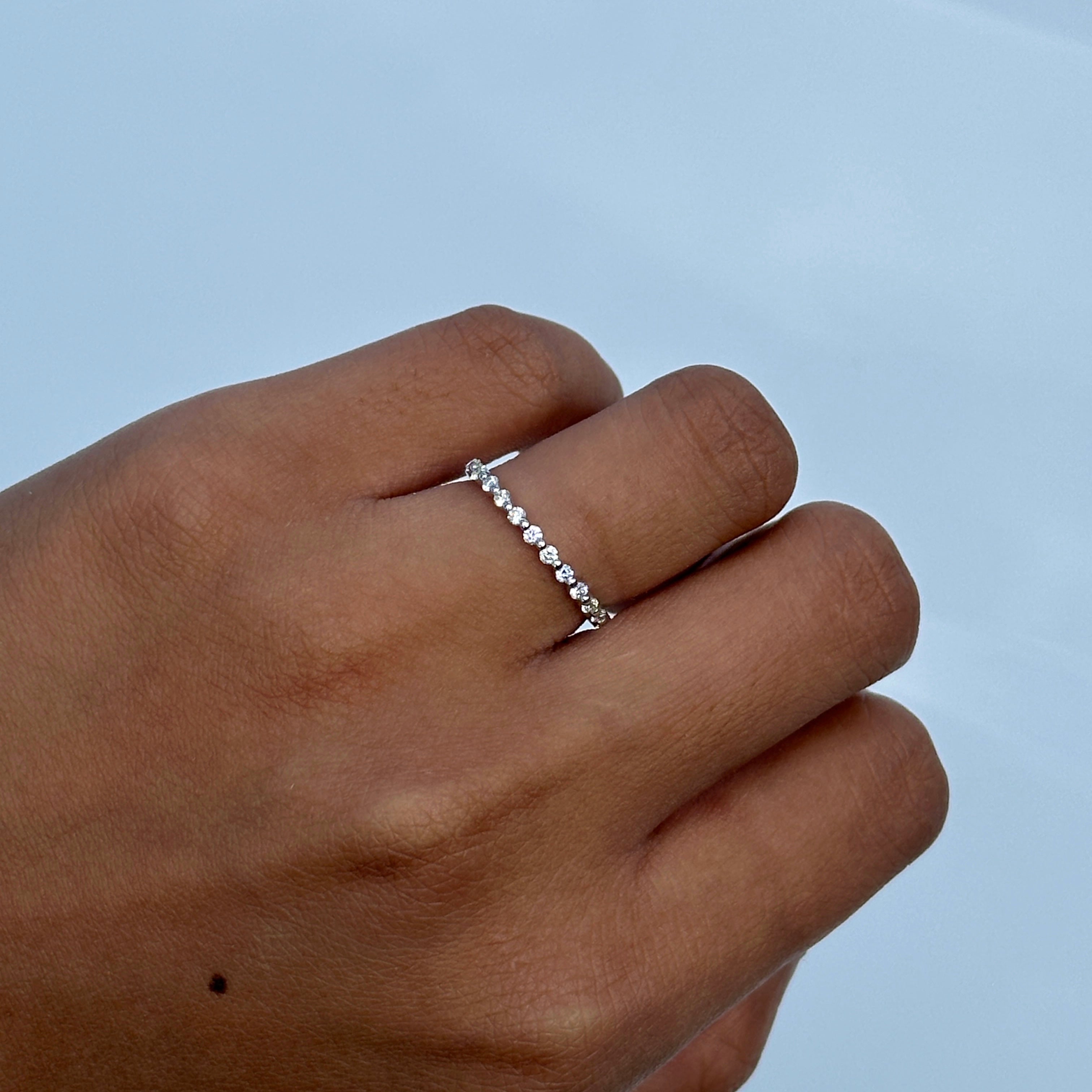 Small Round Shared Prong Diamond Eternity Band - Happy Jewelers Fine Jewelry Lifetime Warranty