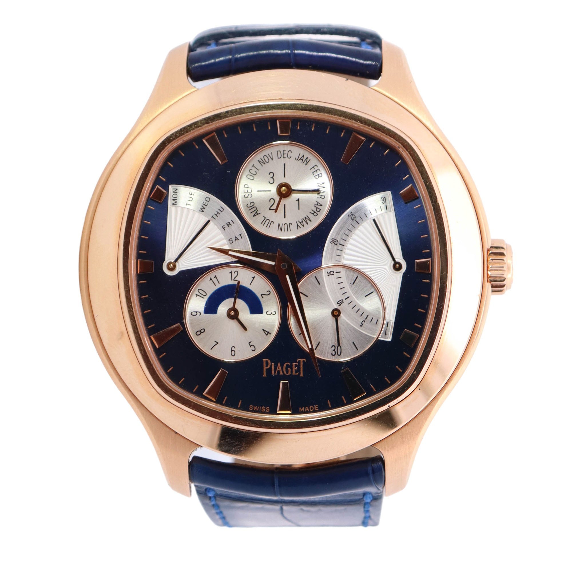 Piaget アナログ腕時計 スイス製 Piaget Emperador 46.5mm Blue Dial Watch Ref# G0A33019 – Happy Jewelers