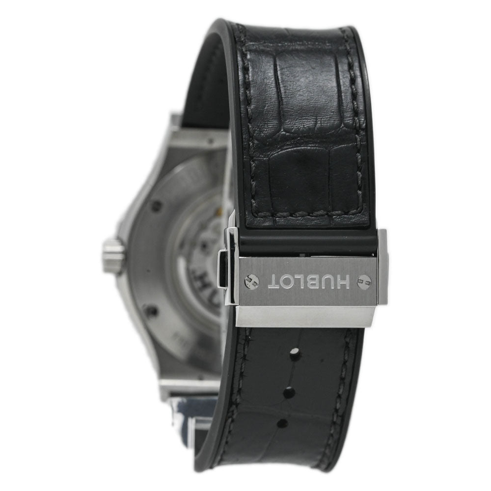 Hublot Mens Classic Fusion Titanium 42mm Black Stick Dial Watch Reference# 542.NX.1171.LR - Happy Jewelers Fine Jewelry Lifetime Warranty