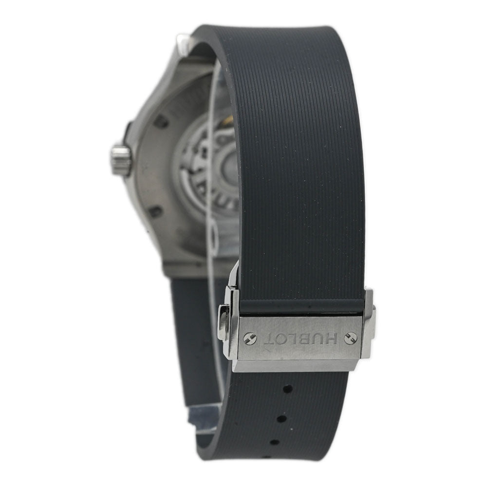 Hublot Mens Classic Fusion Titanium 42mm Black Stick Dial Watch Reference# 542.NX.7071.LR - Happy Jewelers Fine Jewelry Lifetime Warranty