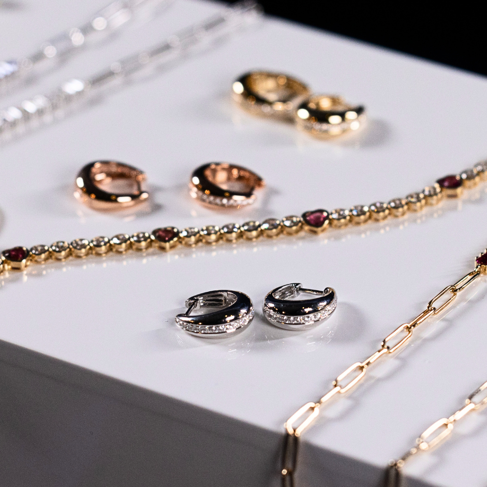 Chunky Diamond Huggie Earrings - Happy Jewelers Fine Jewelry Lifetime Warranty