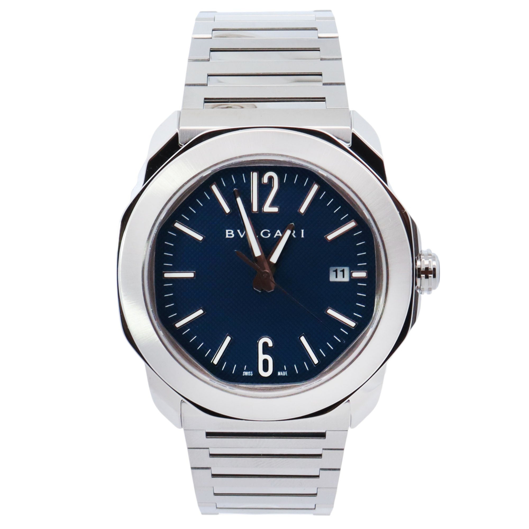 Bvlgari Octo 41mm Blue Dial Watch Ref# 103739 - Happy Jewelers Fine Jewelry Lifetime Warranty