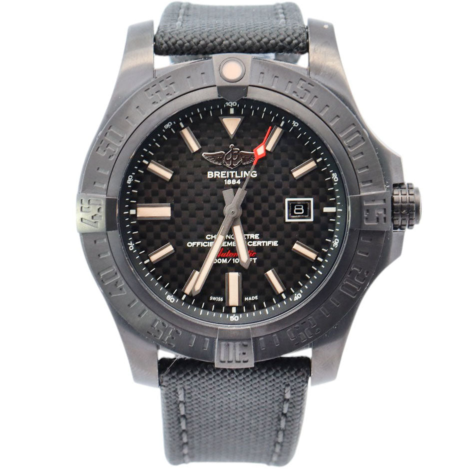 Breitling Avenger 48mm Carbon Dial Watch Ref# V17310 - Happy Jewelers Fine Jewelry Lifetime Warranty