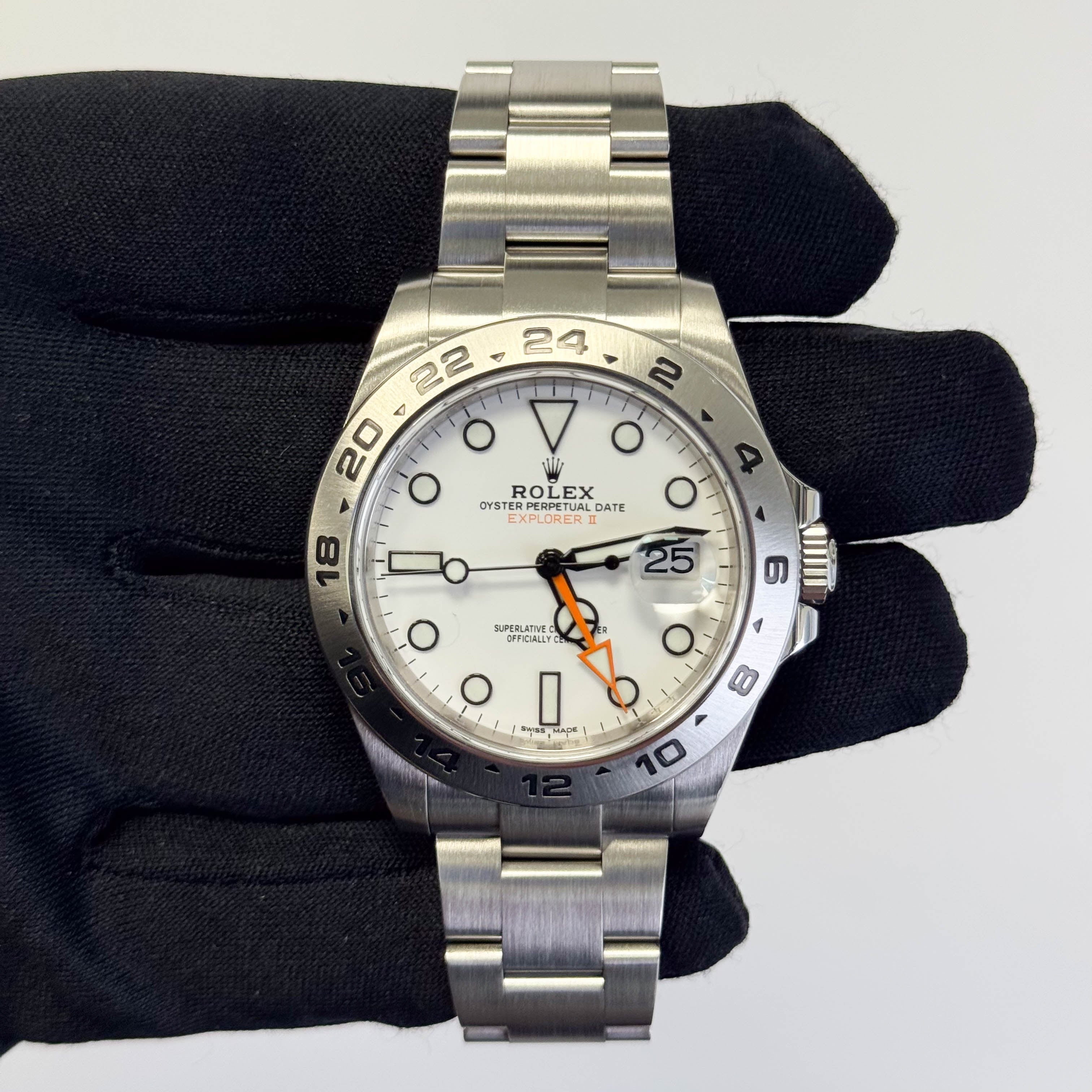 Rolex Explorer II 42mm White Dial Watch Ref# 216570 - Happy Jewelers Fine Jewelry Lifetime Warranty