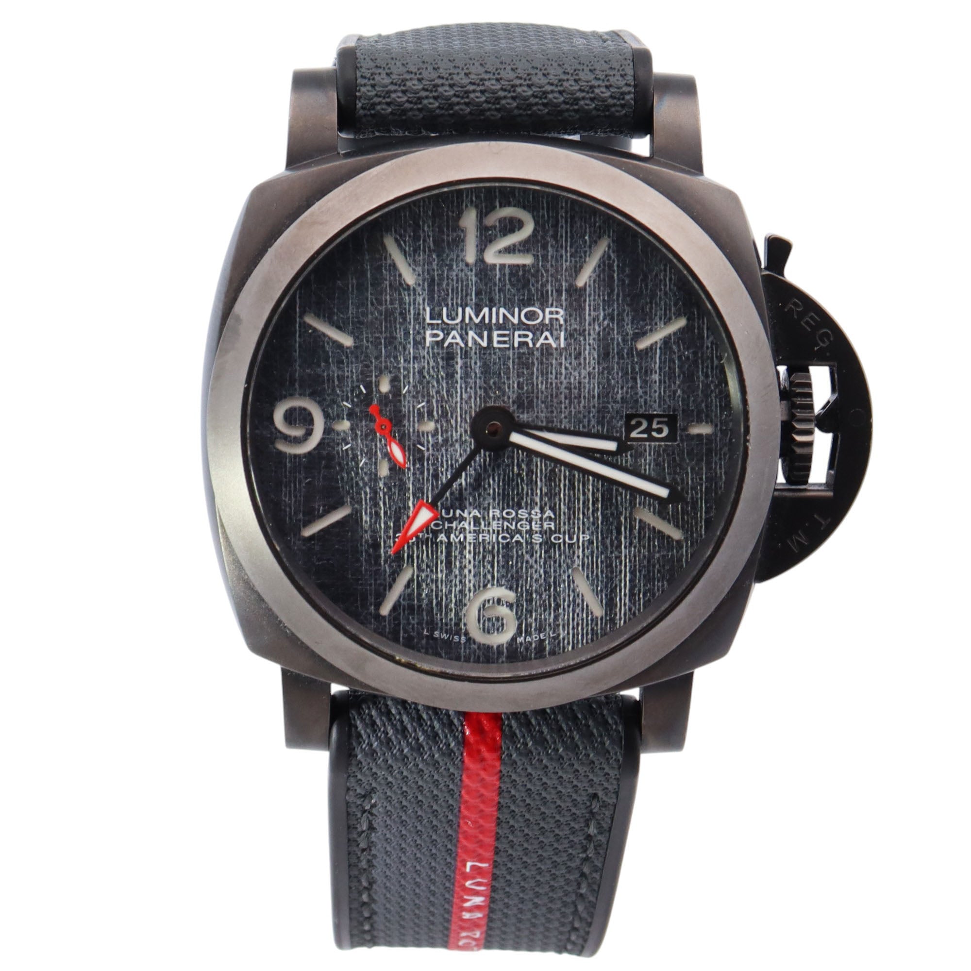 Panerai Luminor 44mm Black Dial Watch Ref# PAM01036 - Happy Jewelers Fine Jewelry Lifetime Warranty