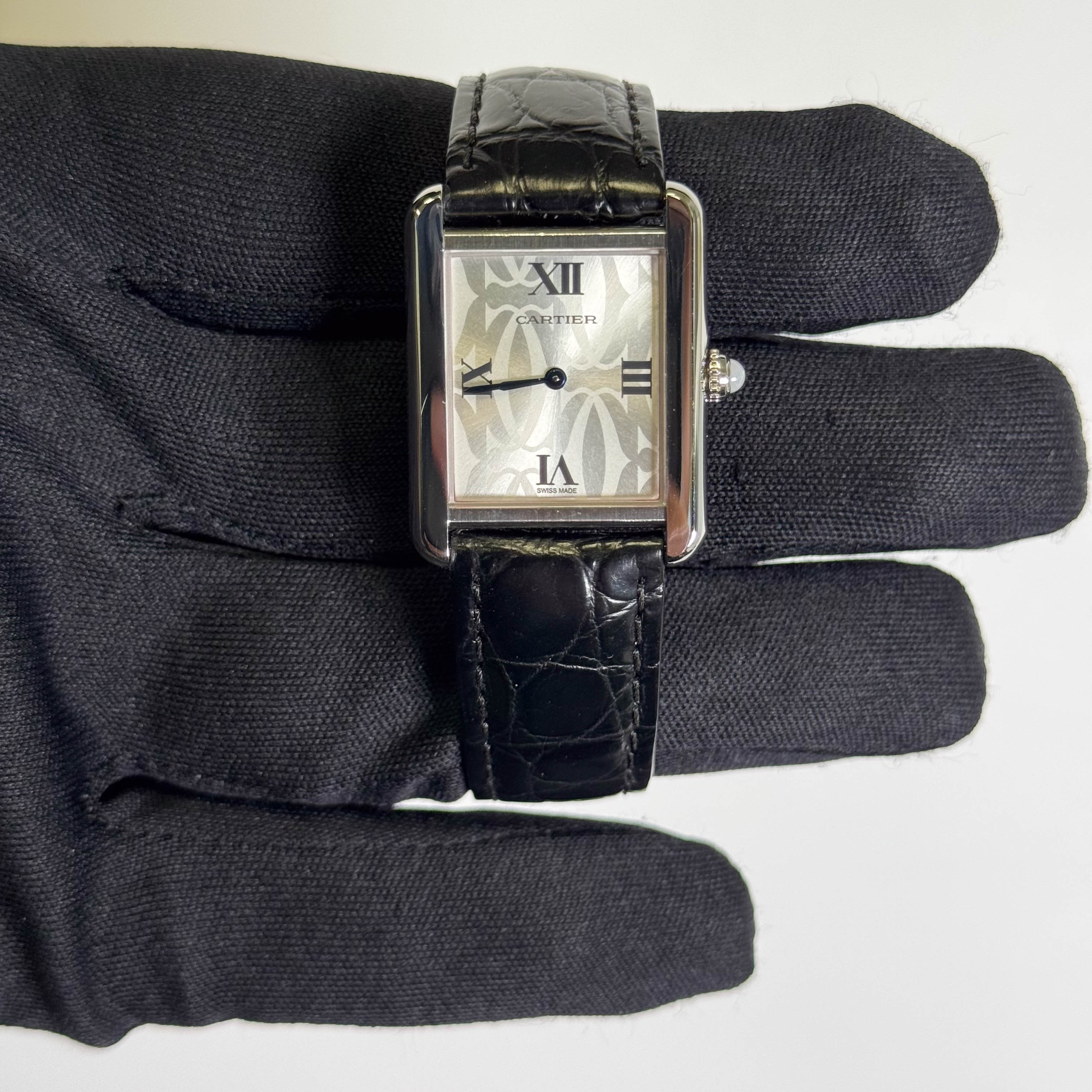 Cartier Tank Solo 24mm Silver Dial Watch Ref# W1019555