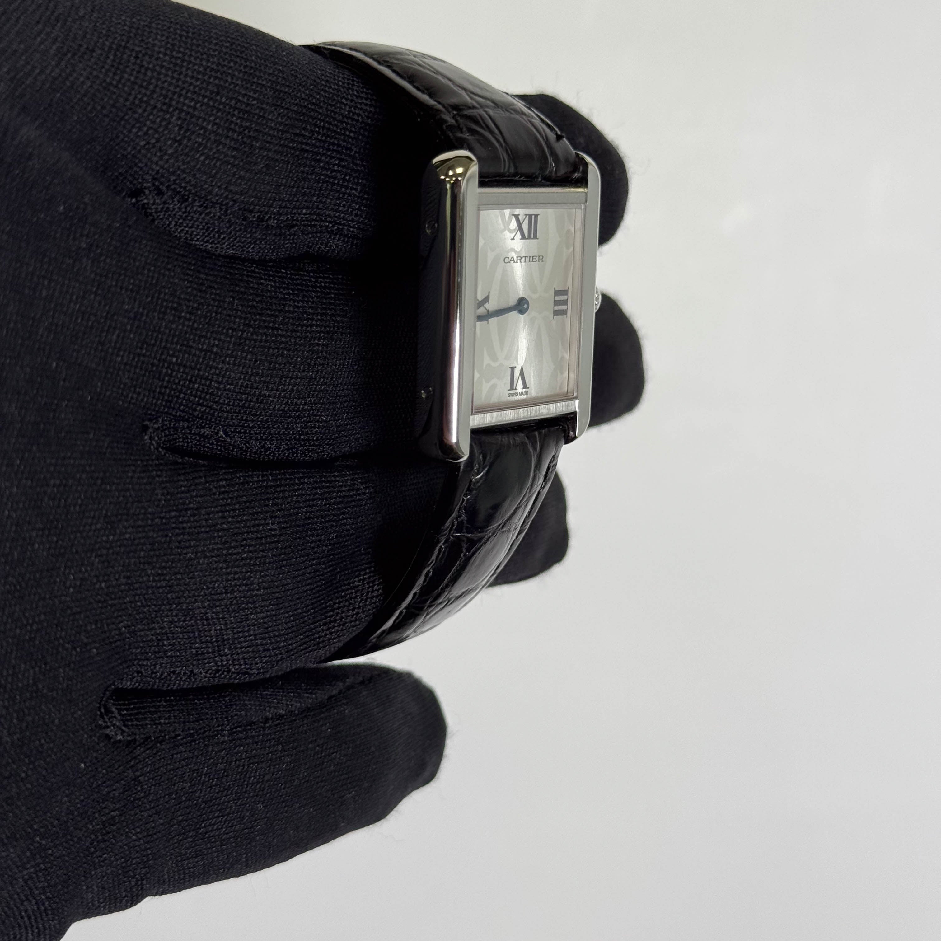 Cartier Tank Solo 24mm Silver Dial Watch Ref# W1019555