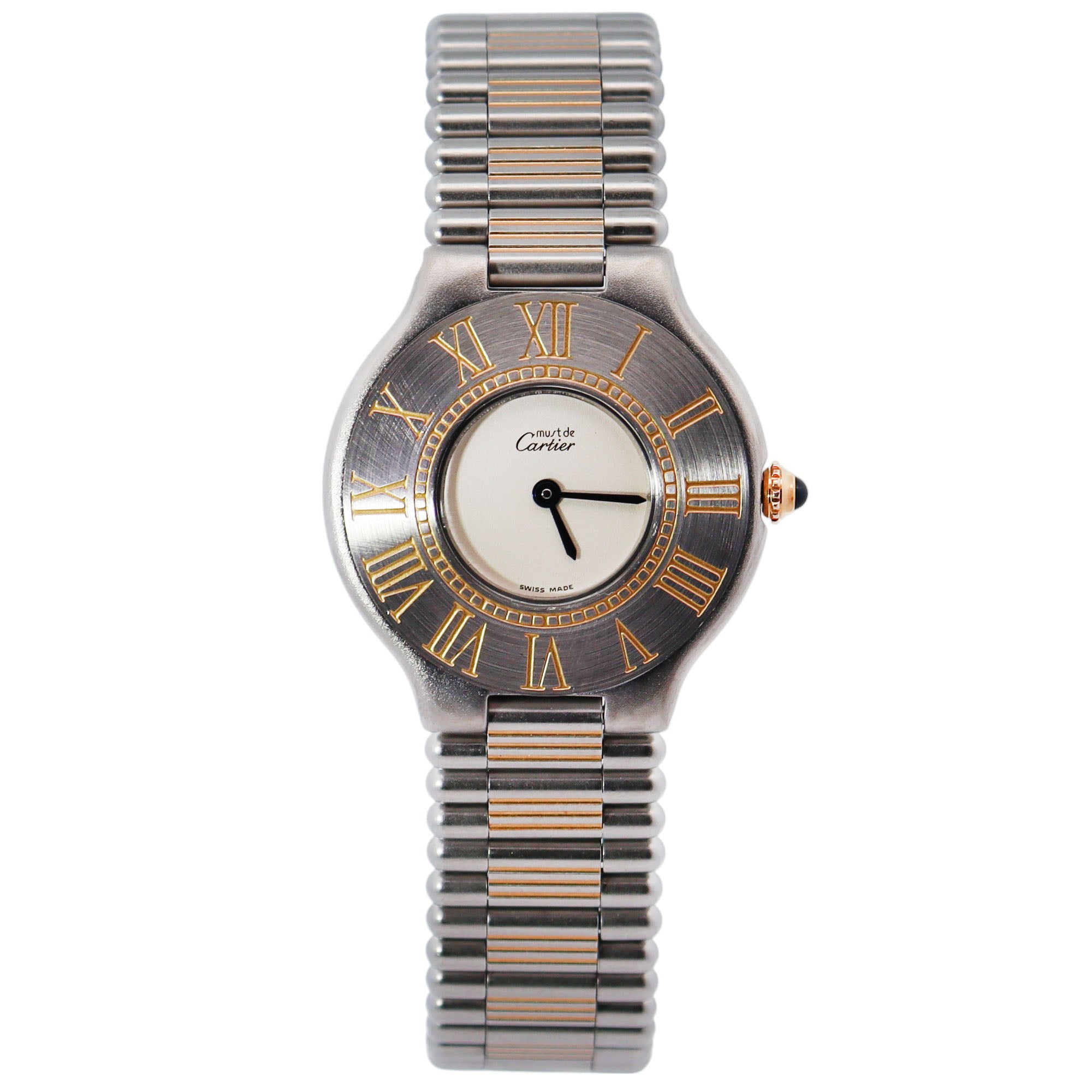 Cartier Must 28mm Ivory Dial Watch Ref# 9011 – Happy Jewelers