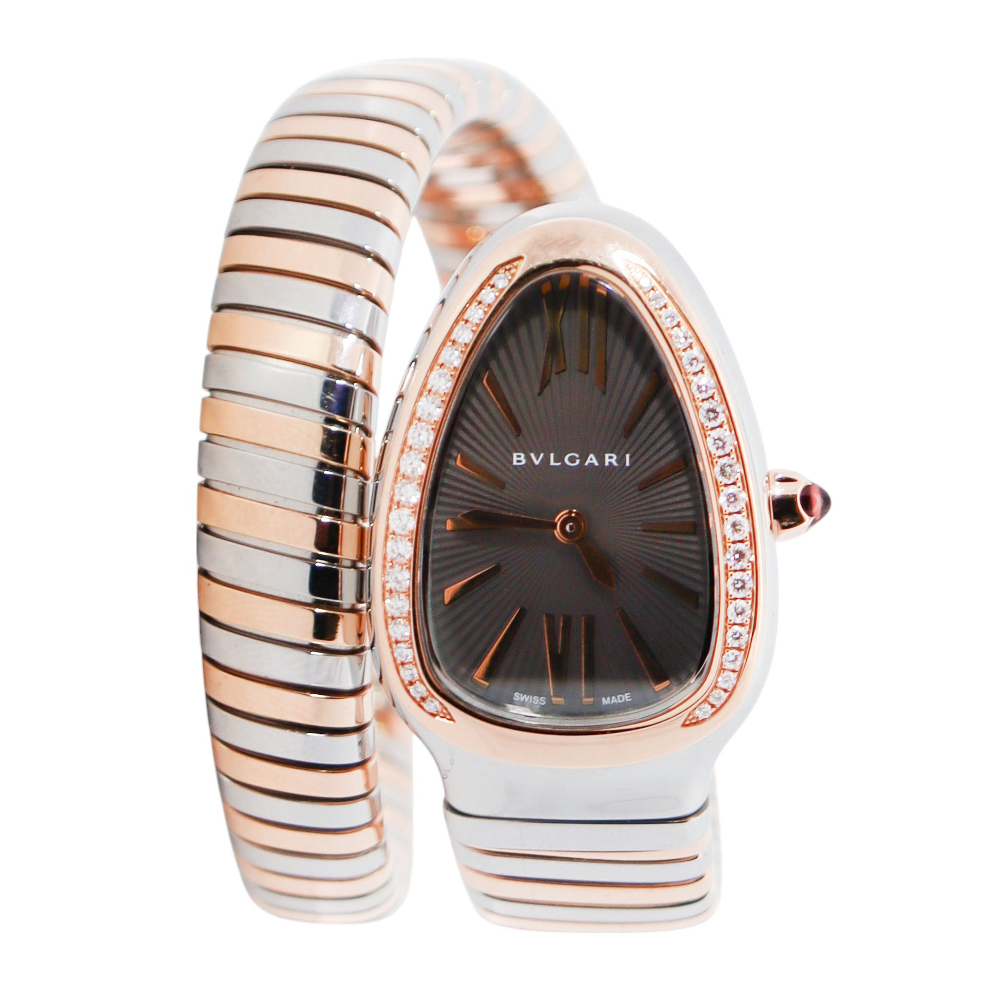 Bvlgari Serpenti 35mm Grey Dial Watch Ref# 102681 - Happy Jewelers Fine Jewelry Lifetime Warranty