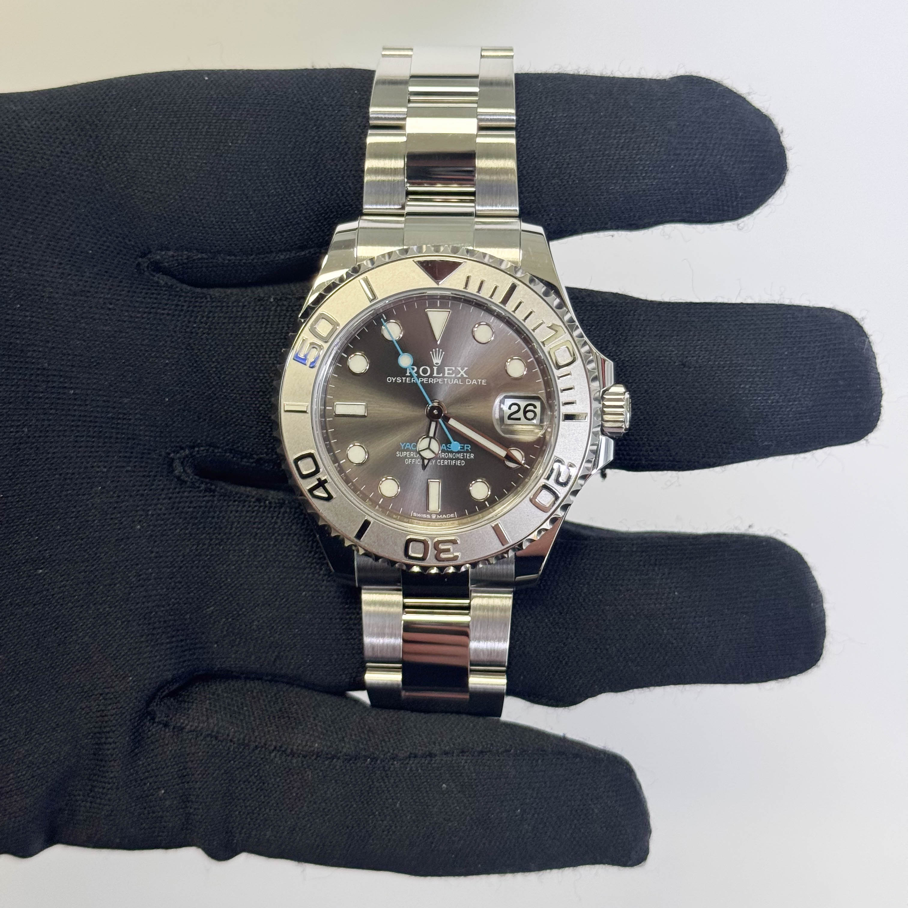 Rolex Yacht-Master 37mm Rhodium Dial Watch Ref# 268622 - Happy Jewelers Fine Jewelry Lifetime Warranty