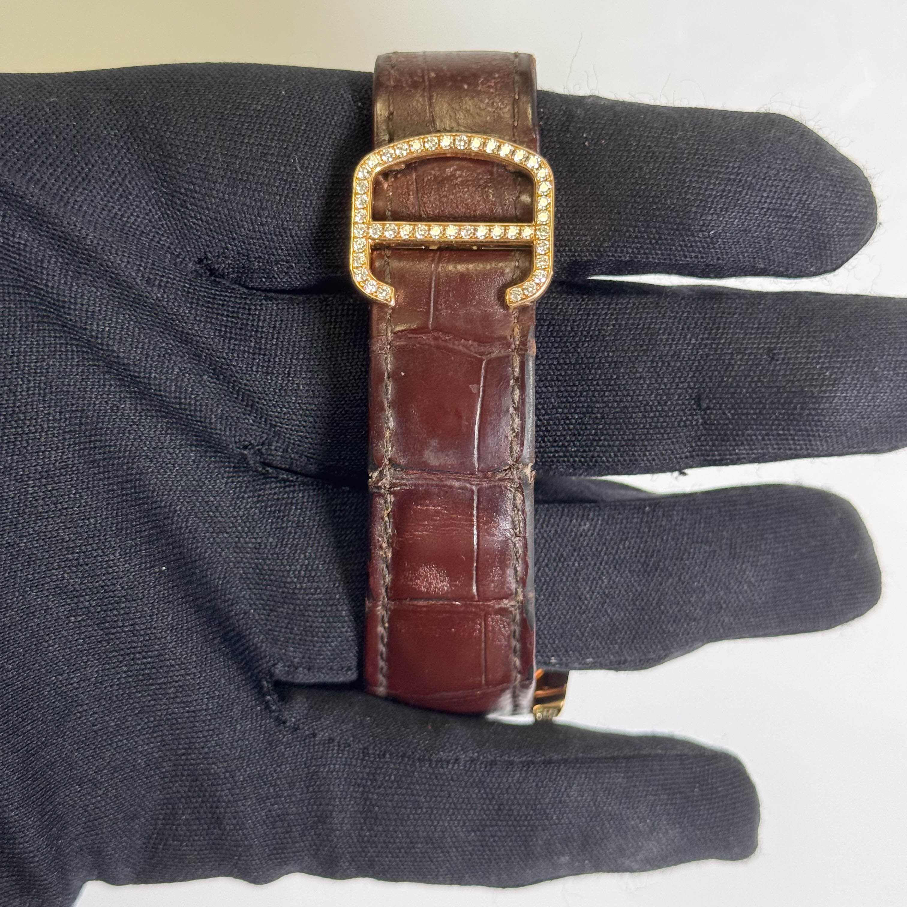 Cartier Calibre 38mm Pave Dial Watch Ref# WF100015