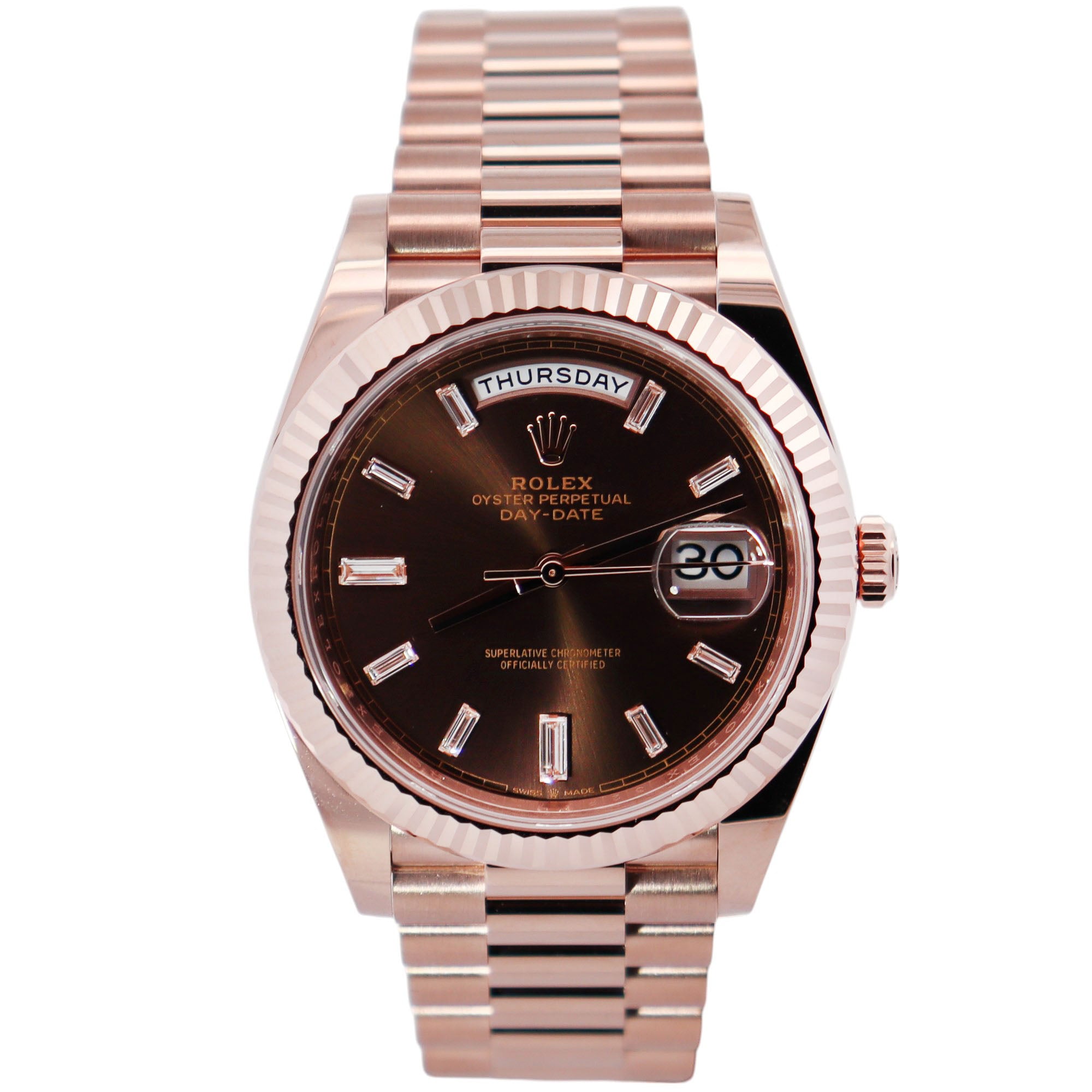 Rolex Day-Date 40mm Chocolate Dial Watch Ref# 228235 - Happy Jewelers Fine Jewelry Lifetime Warranty
