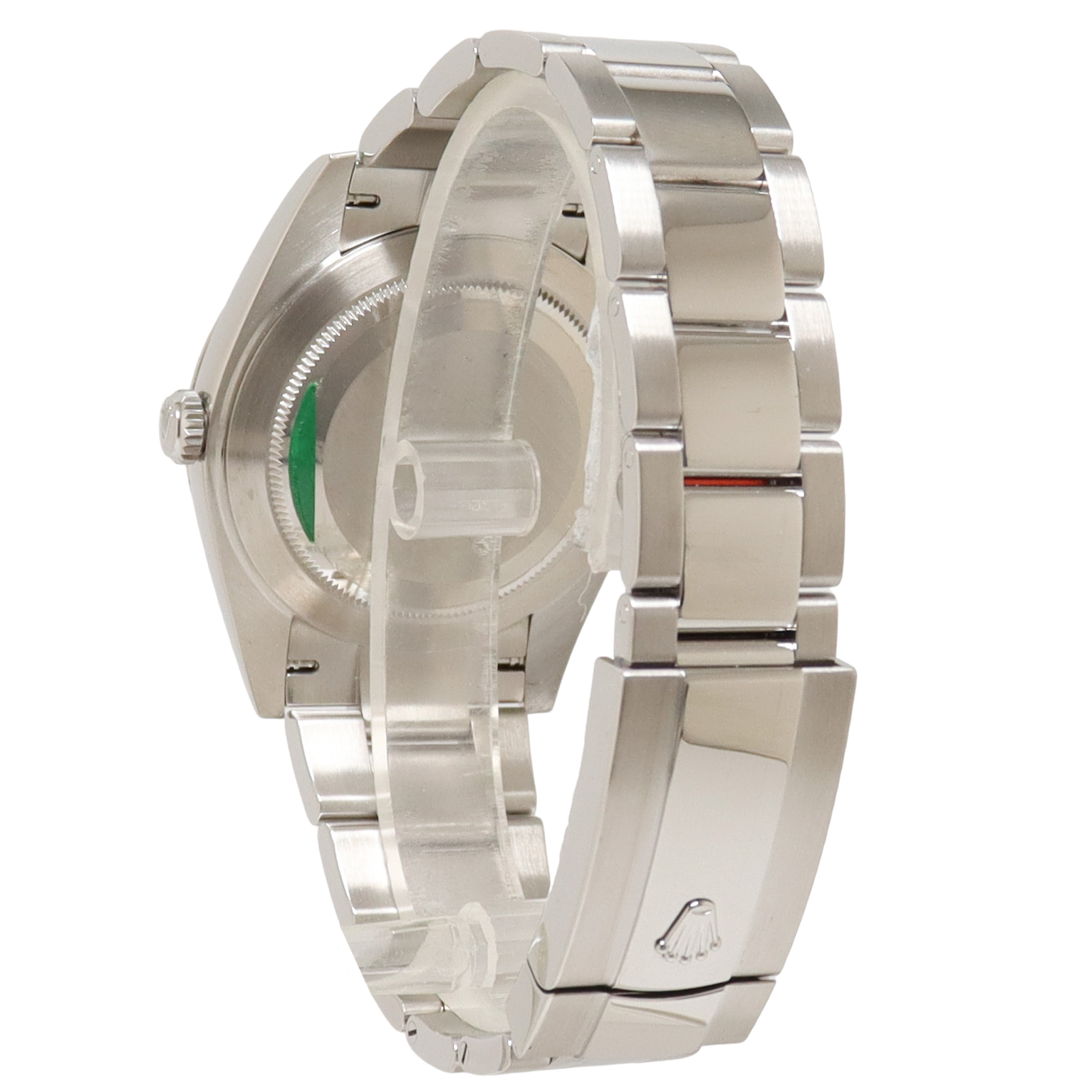 Rolex Datejust 41mm Stainless Steel Mint Green Fluted Motif Stick Dial Watch Reference# 126334 - Happy Jewelers Fine Jewelry Lifetime Warranty