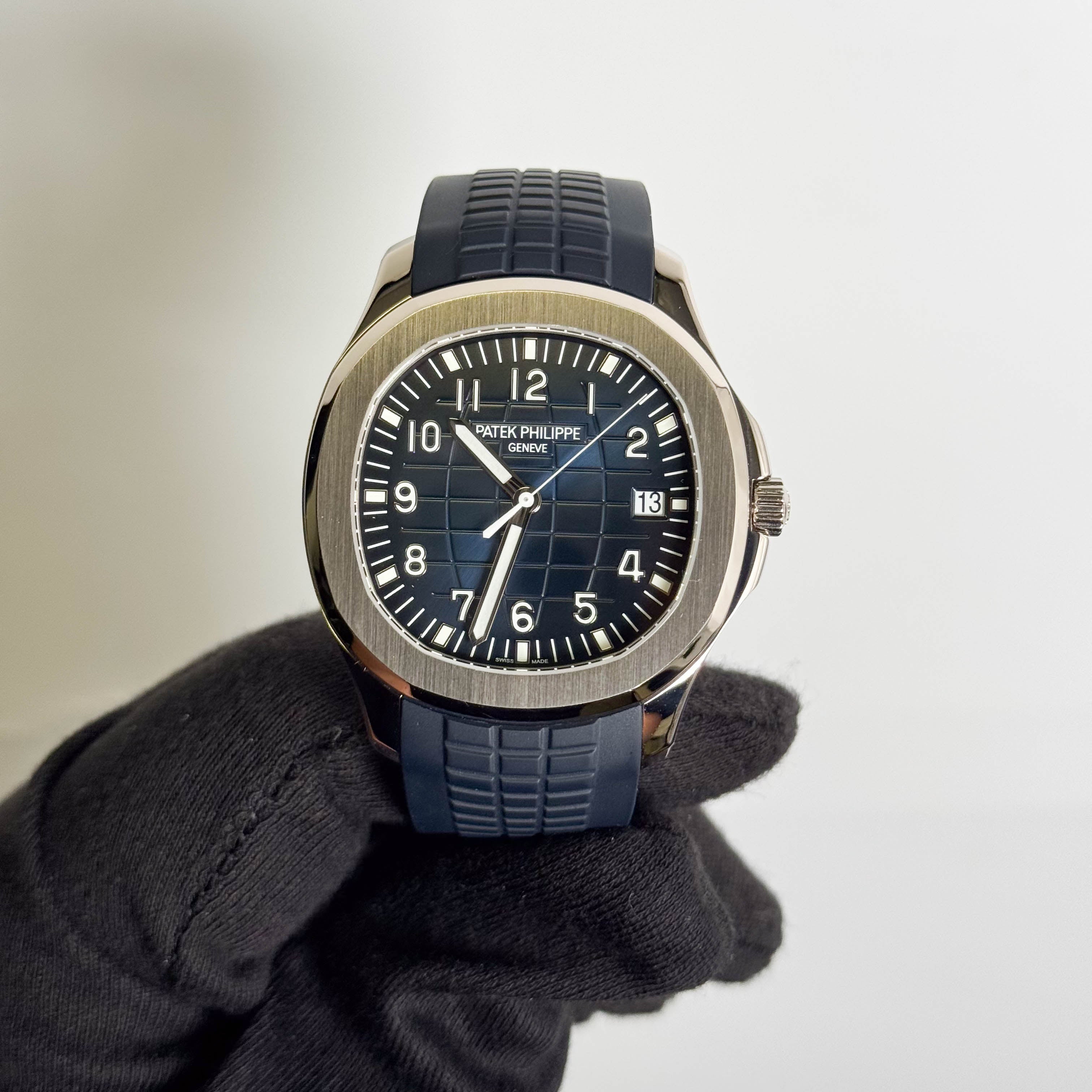 Patek Philippe Aquanaut 42mm Blue Dial Watch Ref# 5168G-001