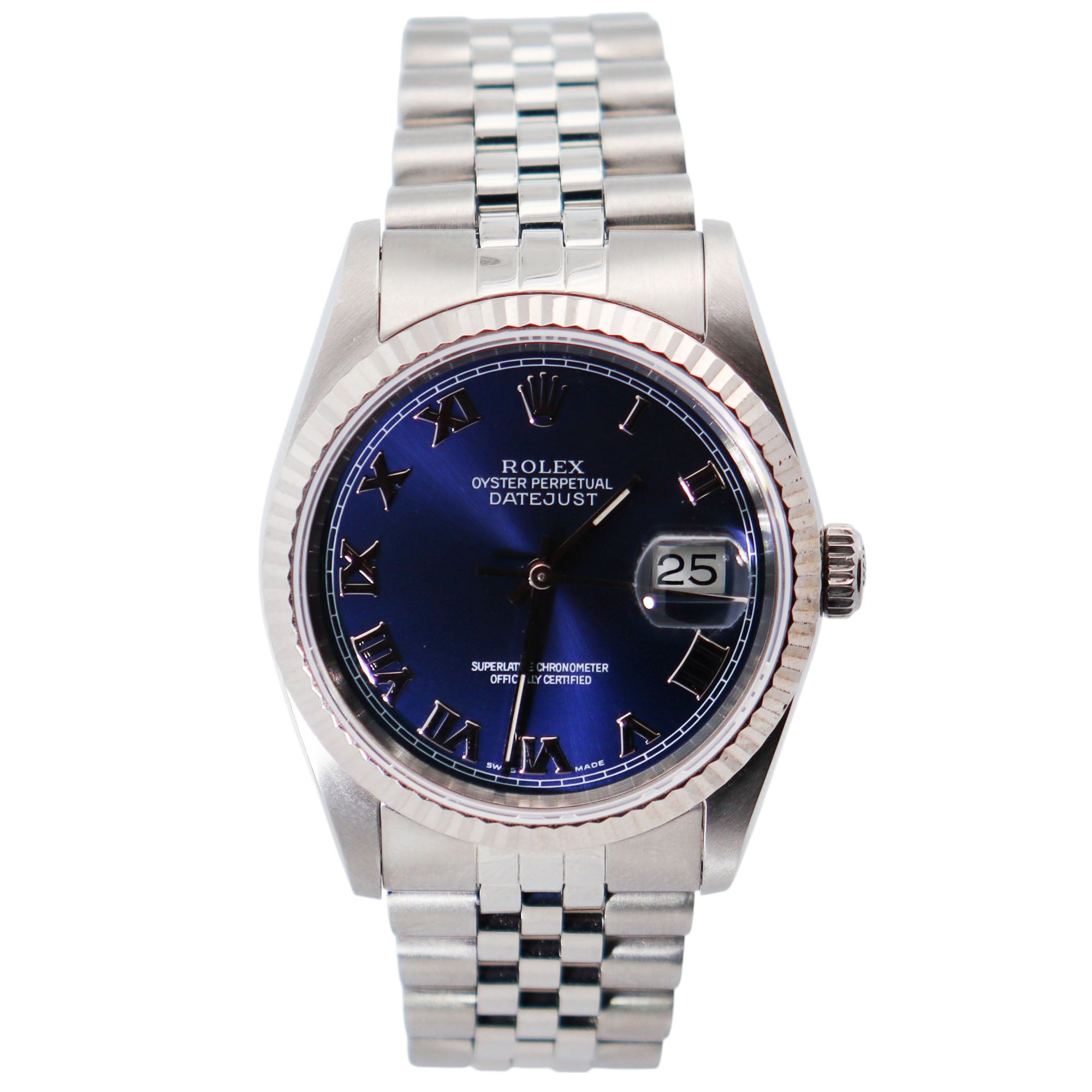 Rolex Datejust 36mm Blue Dial Watch Ref# 16234 - Happy Jewelers Fine Jewelry Lifetime Warranty