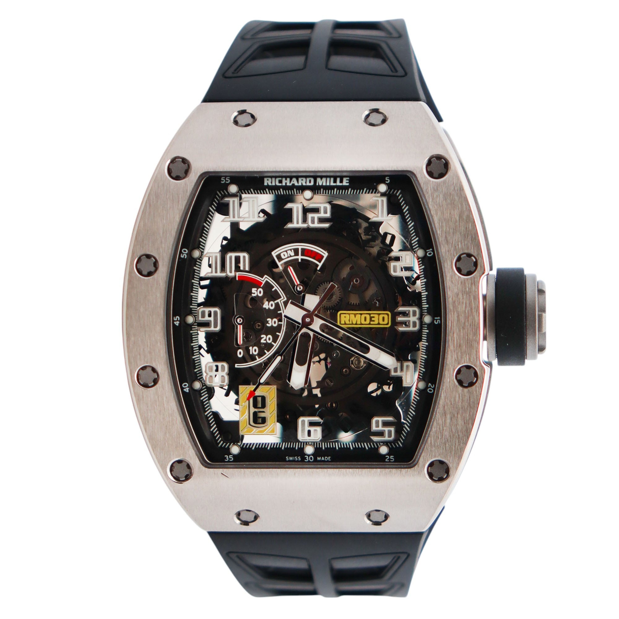 Richard Mille RM 030 42mm Openwork Dial Watch Ref# RM030 - Happy Jewelers Fine Jewelry Lifetime Warranty
