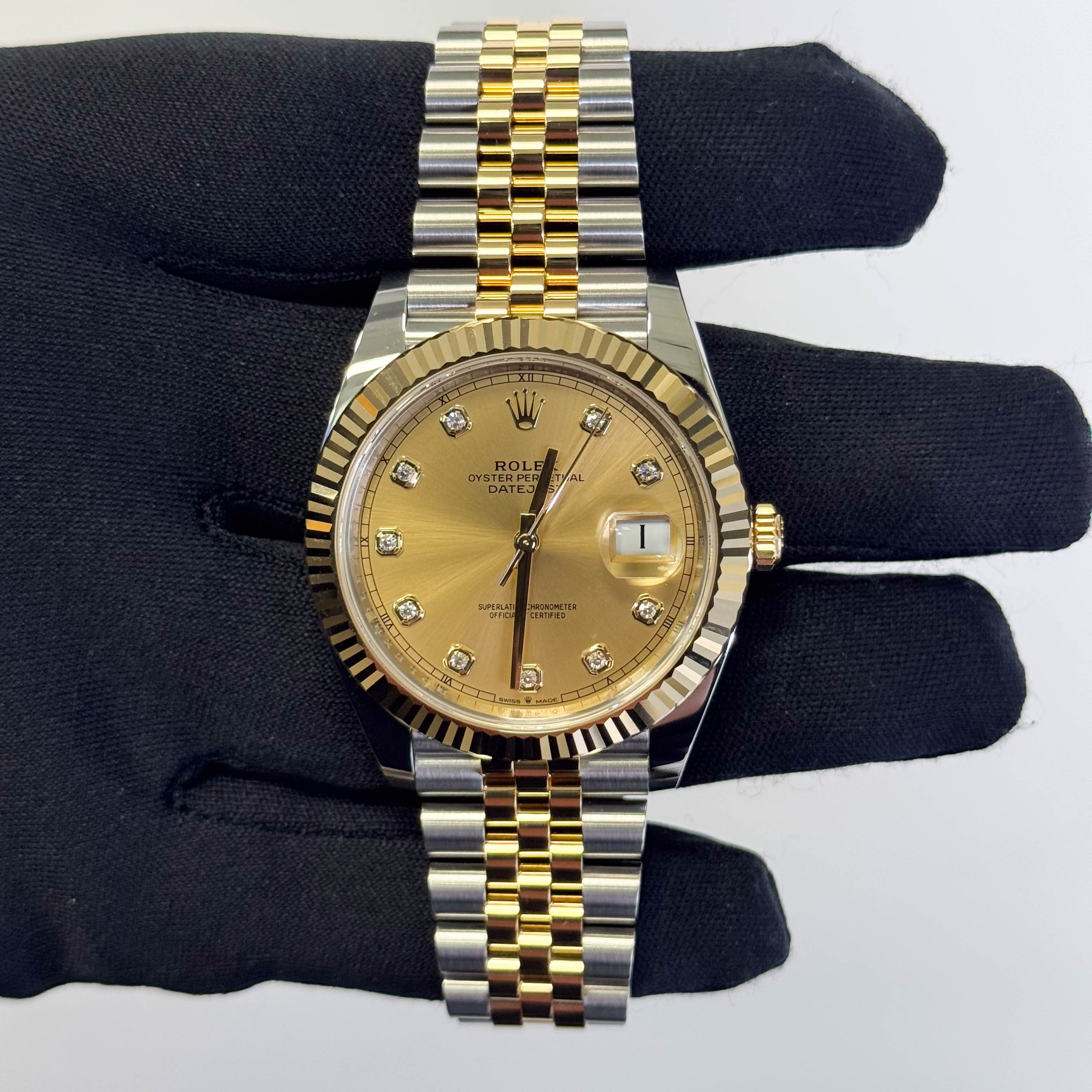 Rolex Datejust 41mm Champagne Dial Watch Ref# 126333 - Happy Jewelers Fine Jewelry Lifetime Warranty