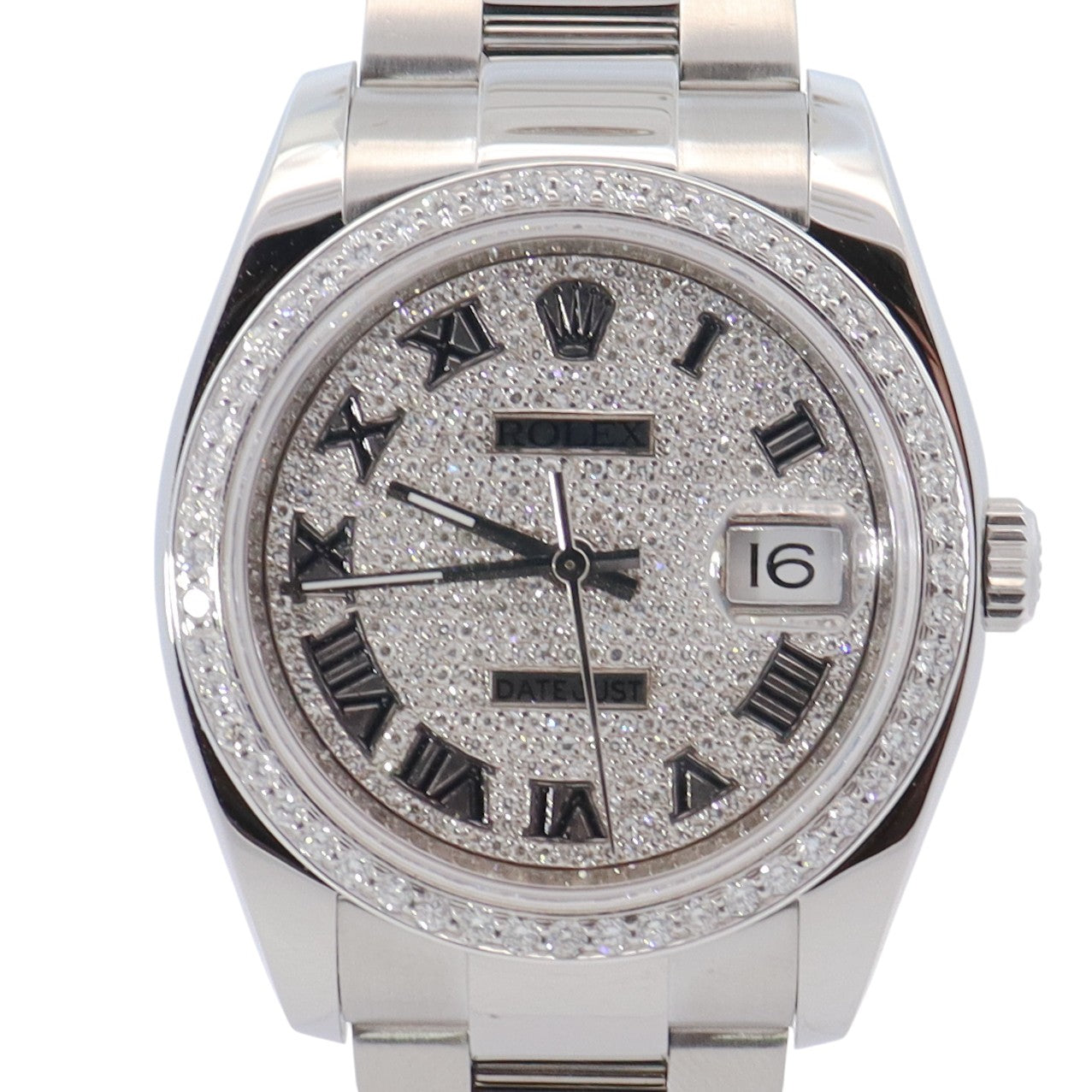 Rolex Datejust 36mm Pave Dial Watch Ref# 116264 - Happy Jewelers Fine Jewelry Lifetime Warranty