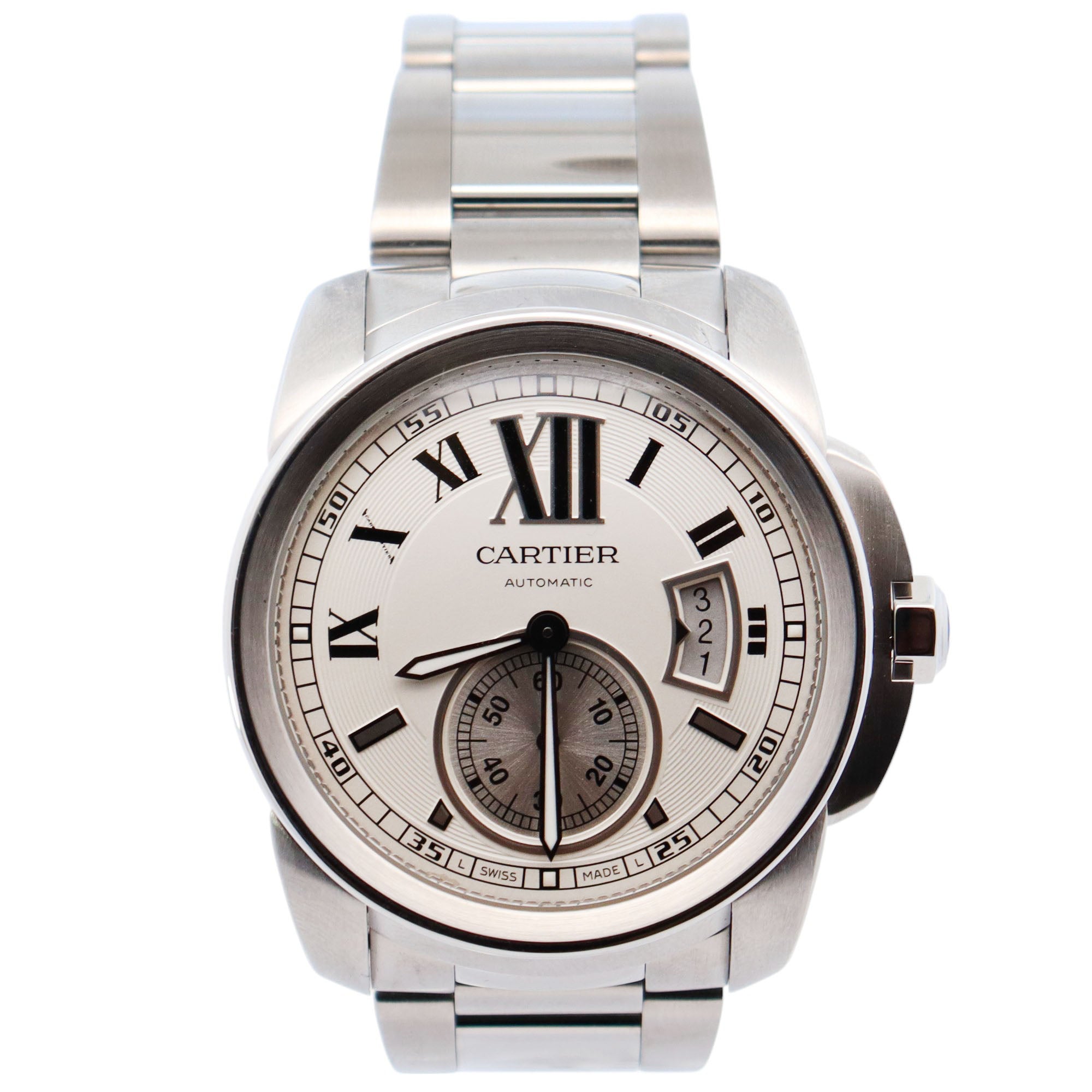 Cartier Calibre 42mm White Dial Watch Ref# W7100015 - Happy Jewelers Fine Jewelry Lifetime Warranty