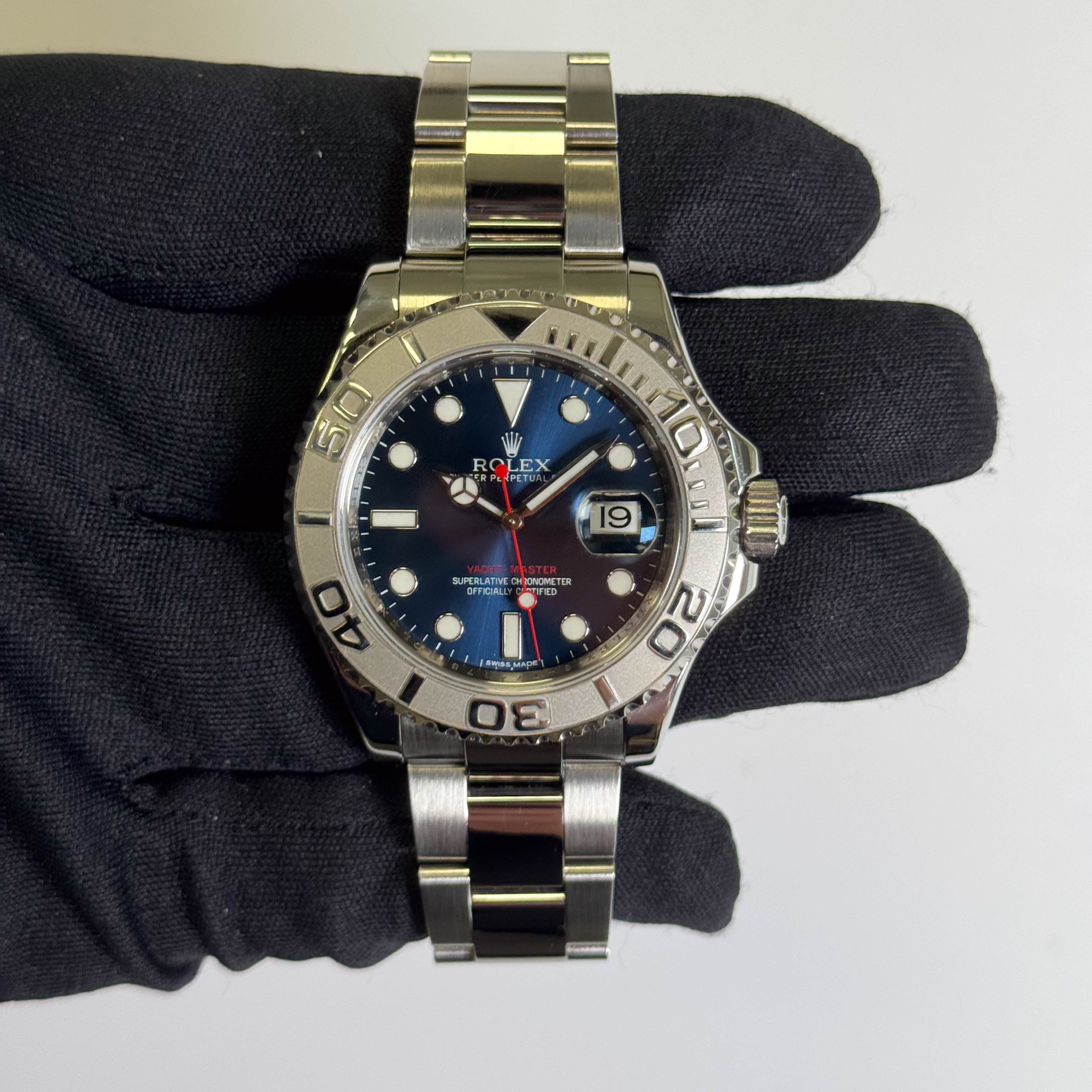 Rolex Yacht-Master 40mm Blue Dot Dial Watch Ref# 116622