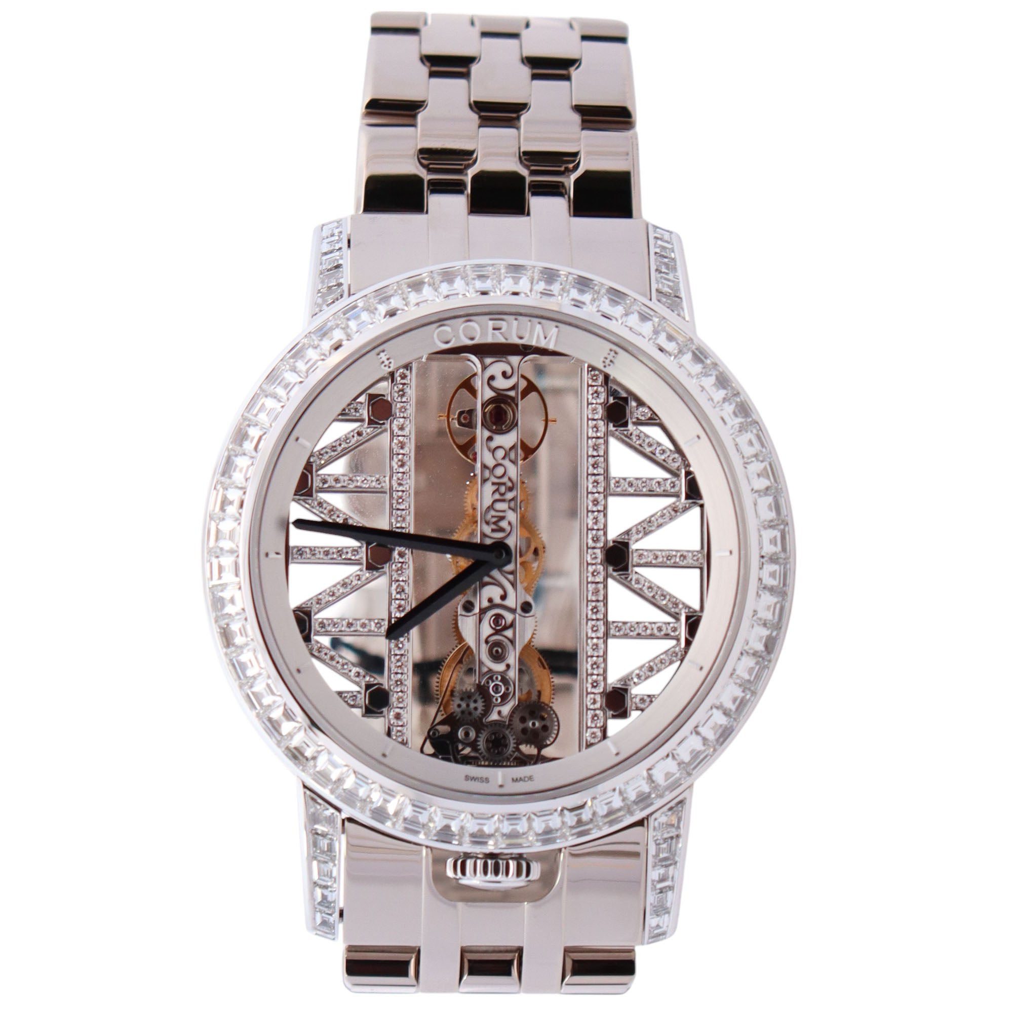 Corum Golden Bridge 43mm Skeleton Dial Watch Ref# B113/04470 - Happy Jewelers Fine Jewelry Lifetime Warranty