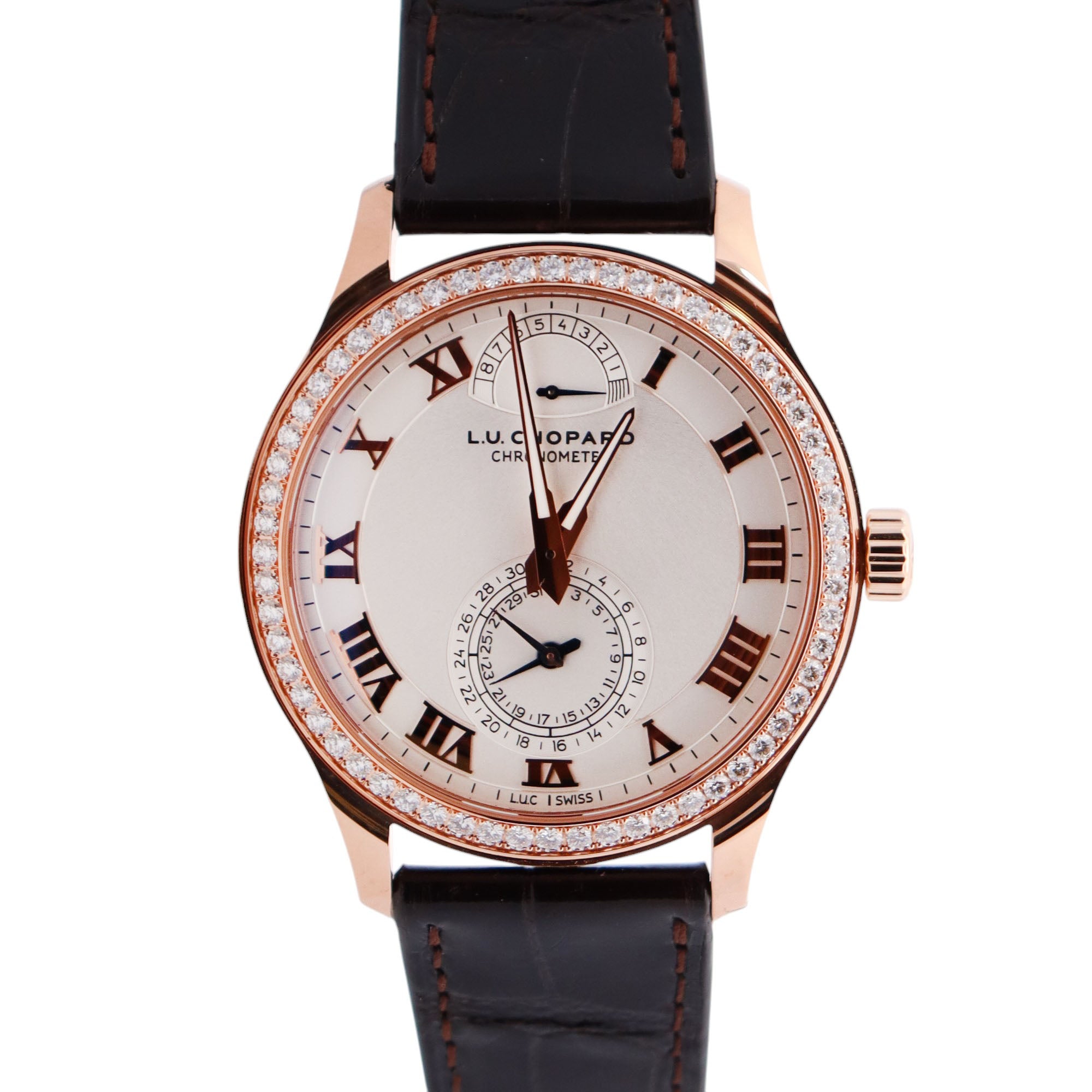 Chopard L.U.C 43mm Silver Dial Watch Ref# 171926-5001 - Happy Jewelers Fine Jewelry Lifetime Warranty