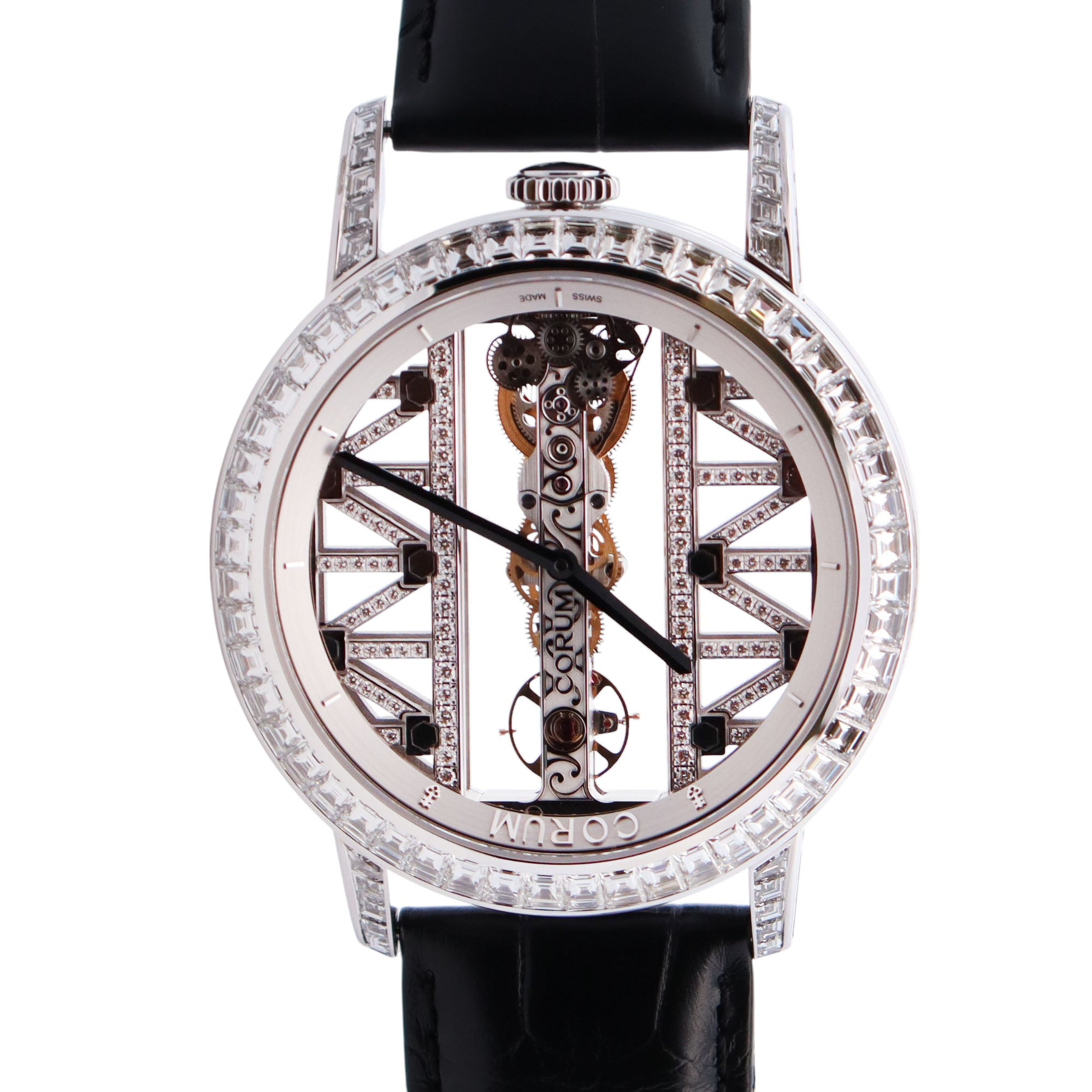 Corum Golden Bridge 43mm Skeleton Dial Watch Ref# B113/04069 - Happy Jewelers Fine Jewelry Lifetime Warranty