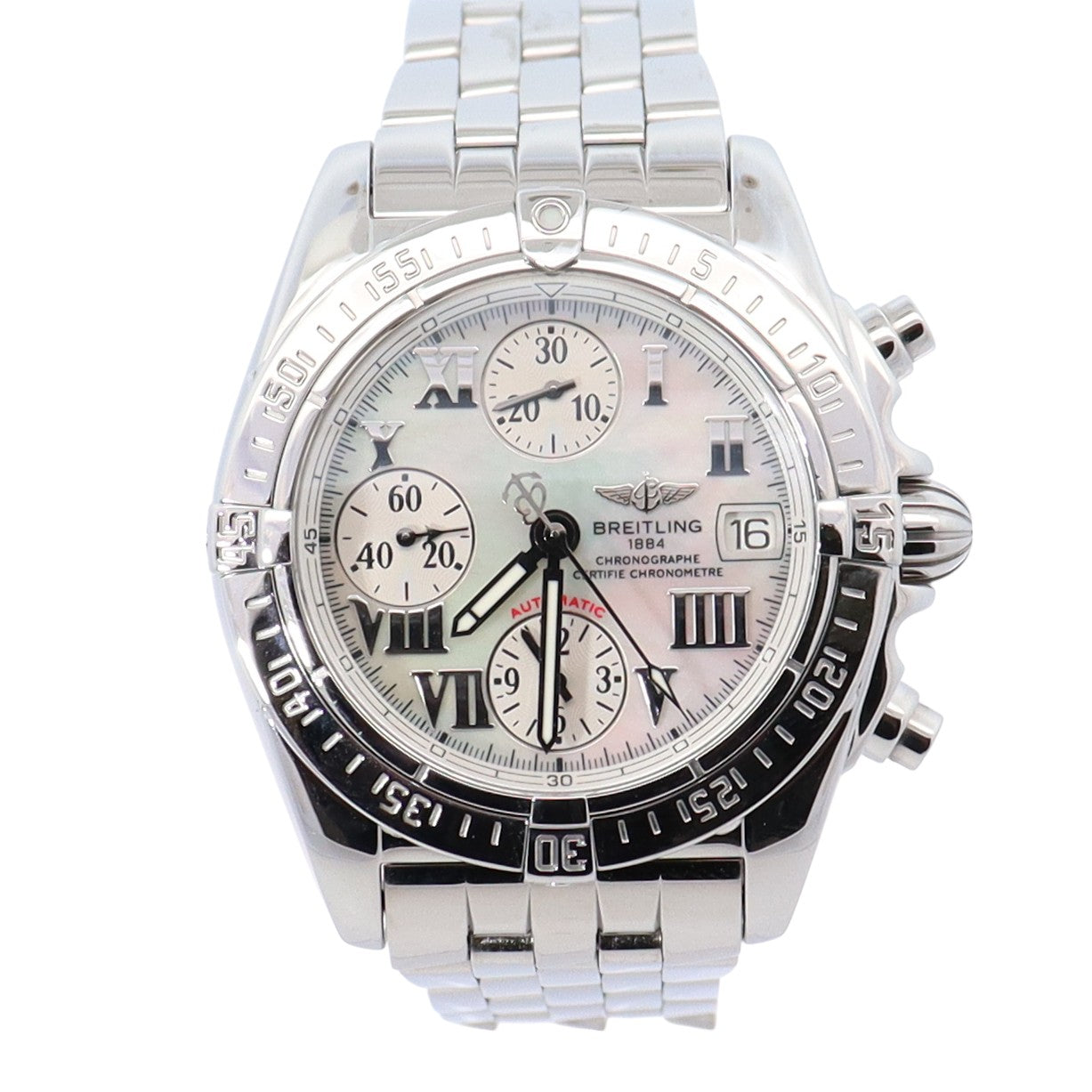 Breitling Cockpit 39mm MOP Dial Watch Ref# A13358 - Happy Jewelers Fine Jewelry Lifetime Warranty