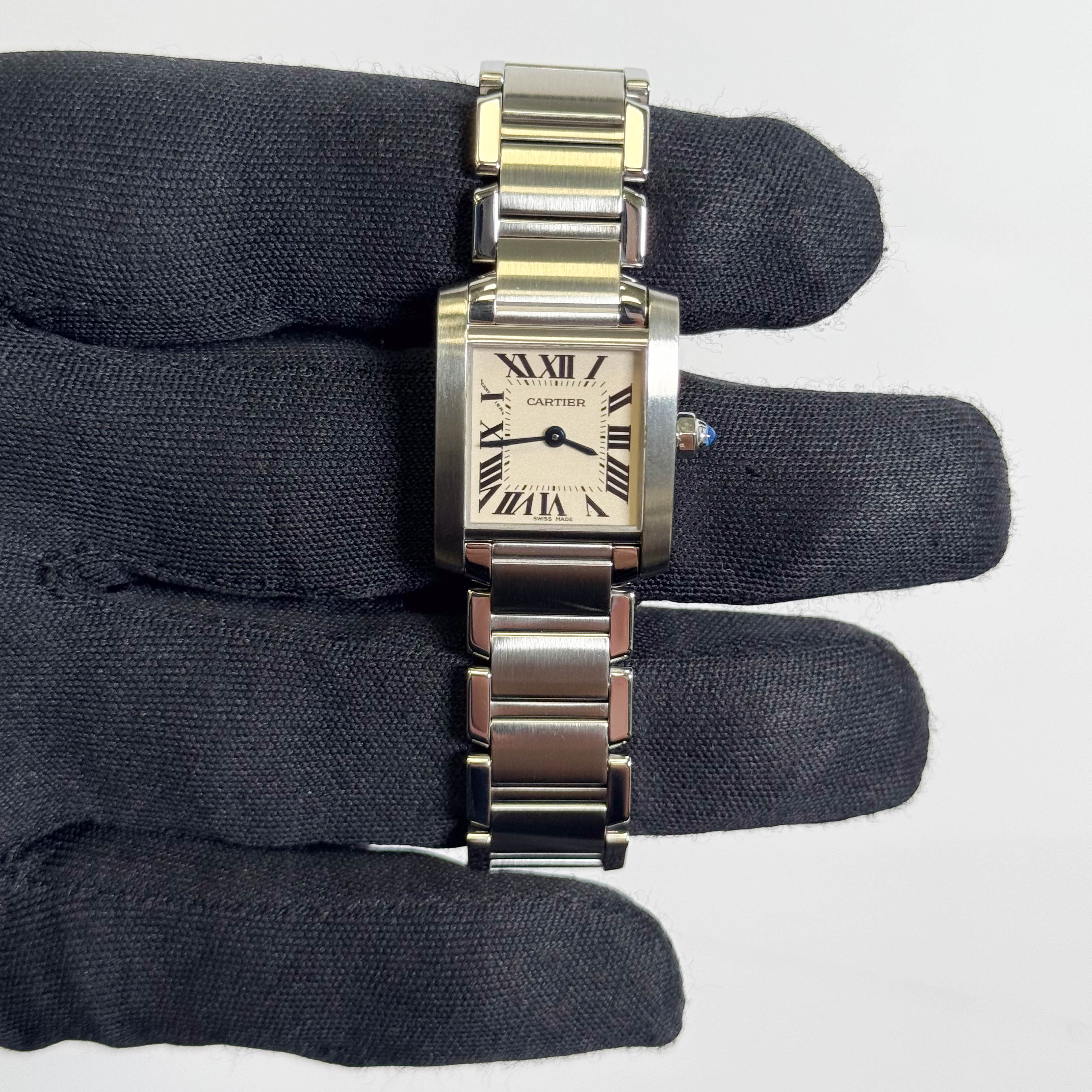 Cartier Tank White Gold 20mm Ivory Dial Watch Ref# W51008Q3 - Happy Jewelers Fine Jewelry Lifetime Warranty
