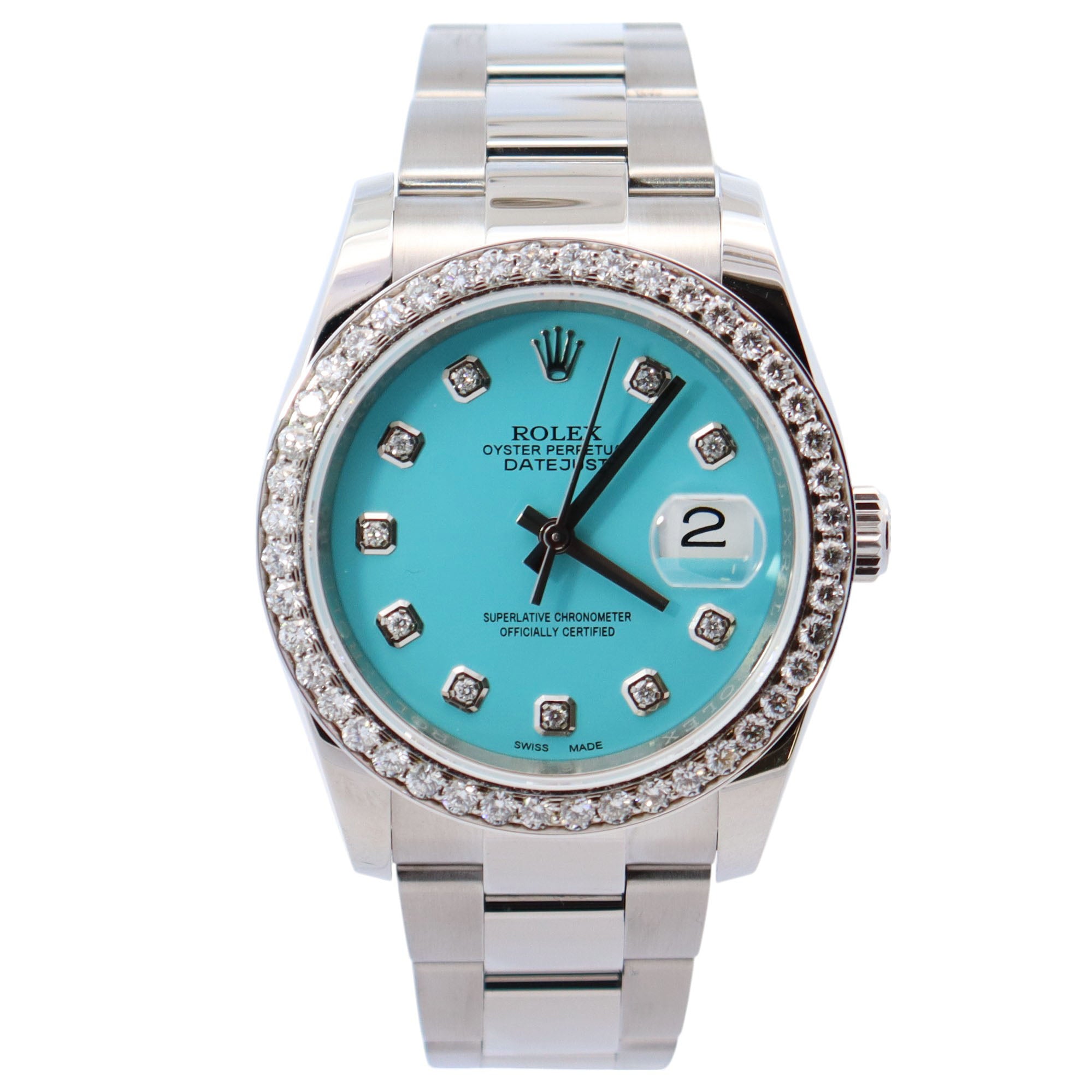 Rolex Datejust 36mm Tiffany Dial Watch Ref# 116200 - Happy Jewelers Fine Jewelry Lifetime Warranty