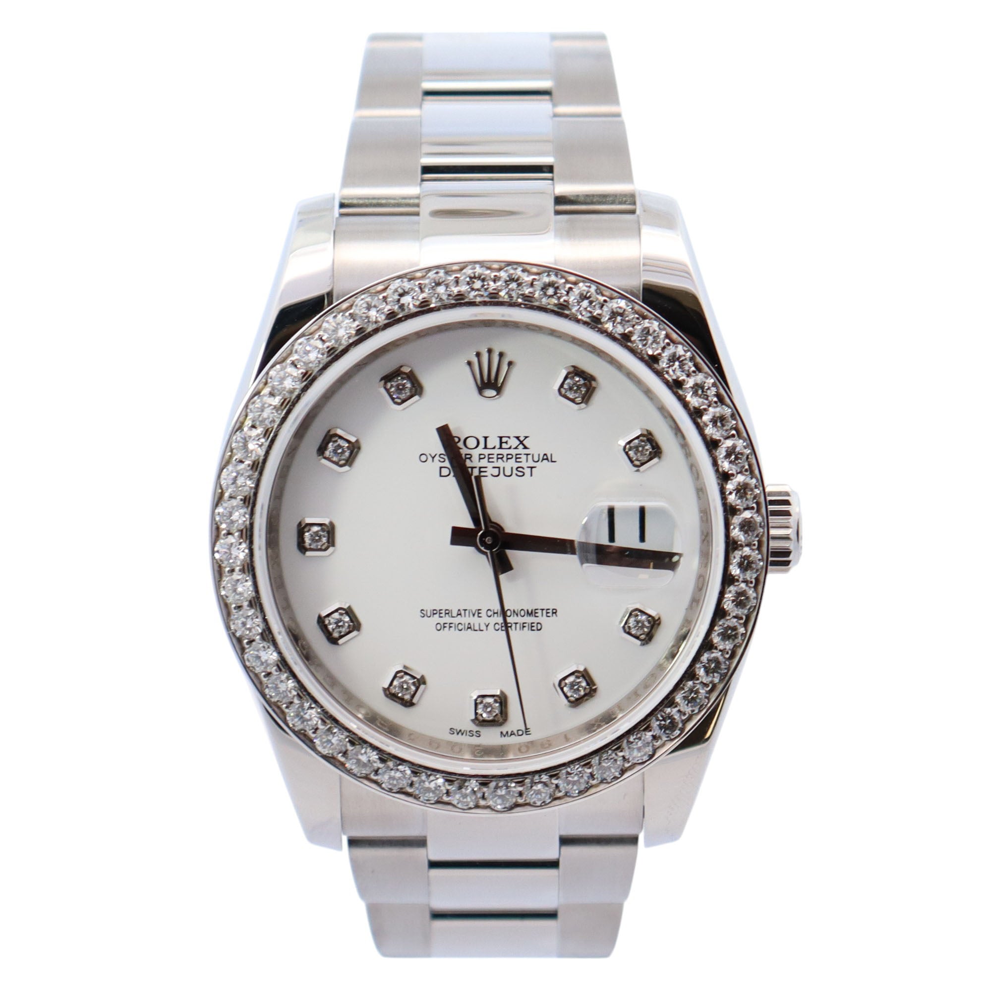 Rolex Datejust 36mm White Dial Watch Ref# 116200 - Happy Jewelers Fine Jewelry Lifetime Warranty