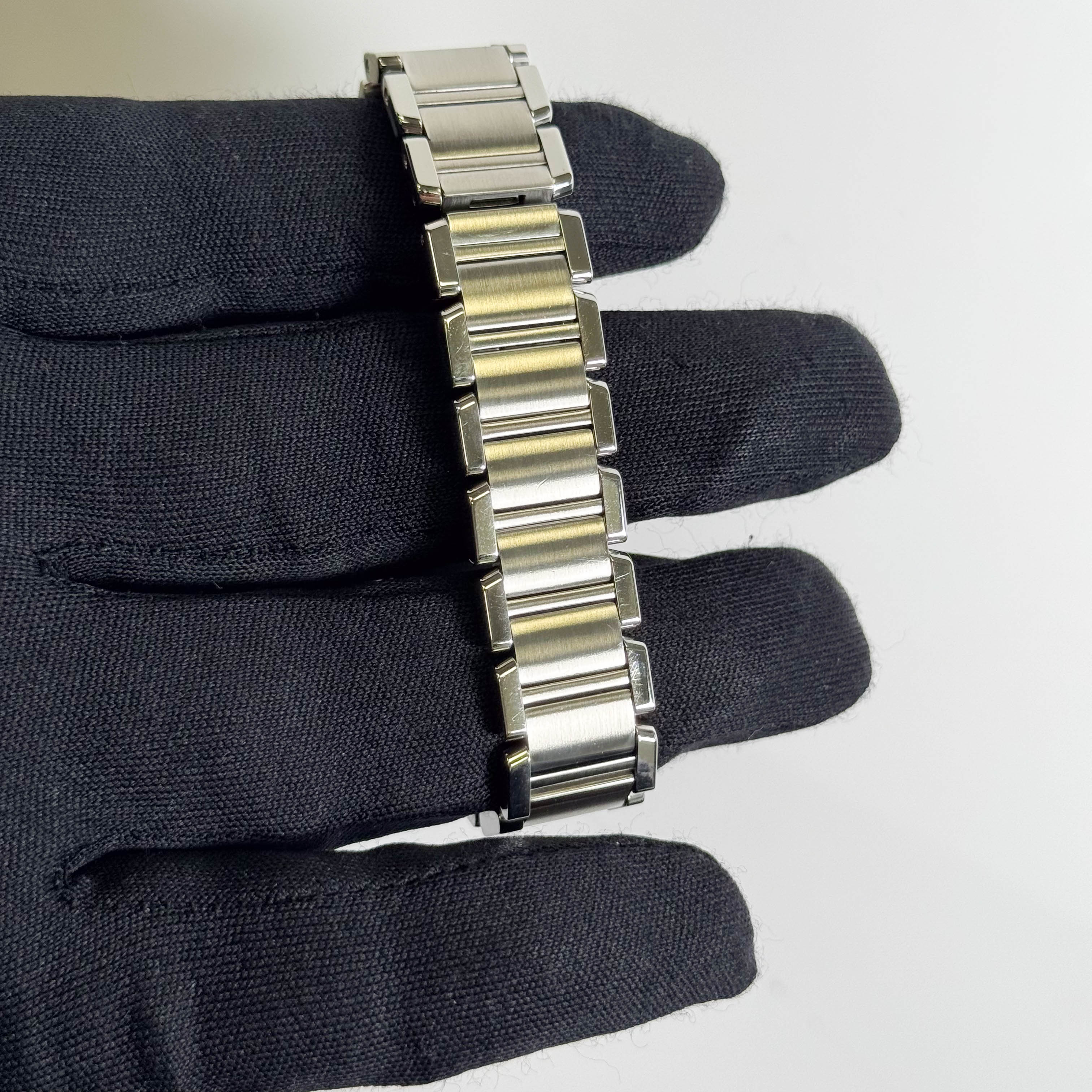 Cartier Tank Francaise Stainless Steel 20mm MOP Dial Watch Ref# W51028Q3 - Happy Jewelers Fine Jewelry Lifetime Warranty