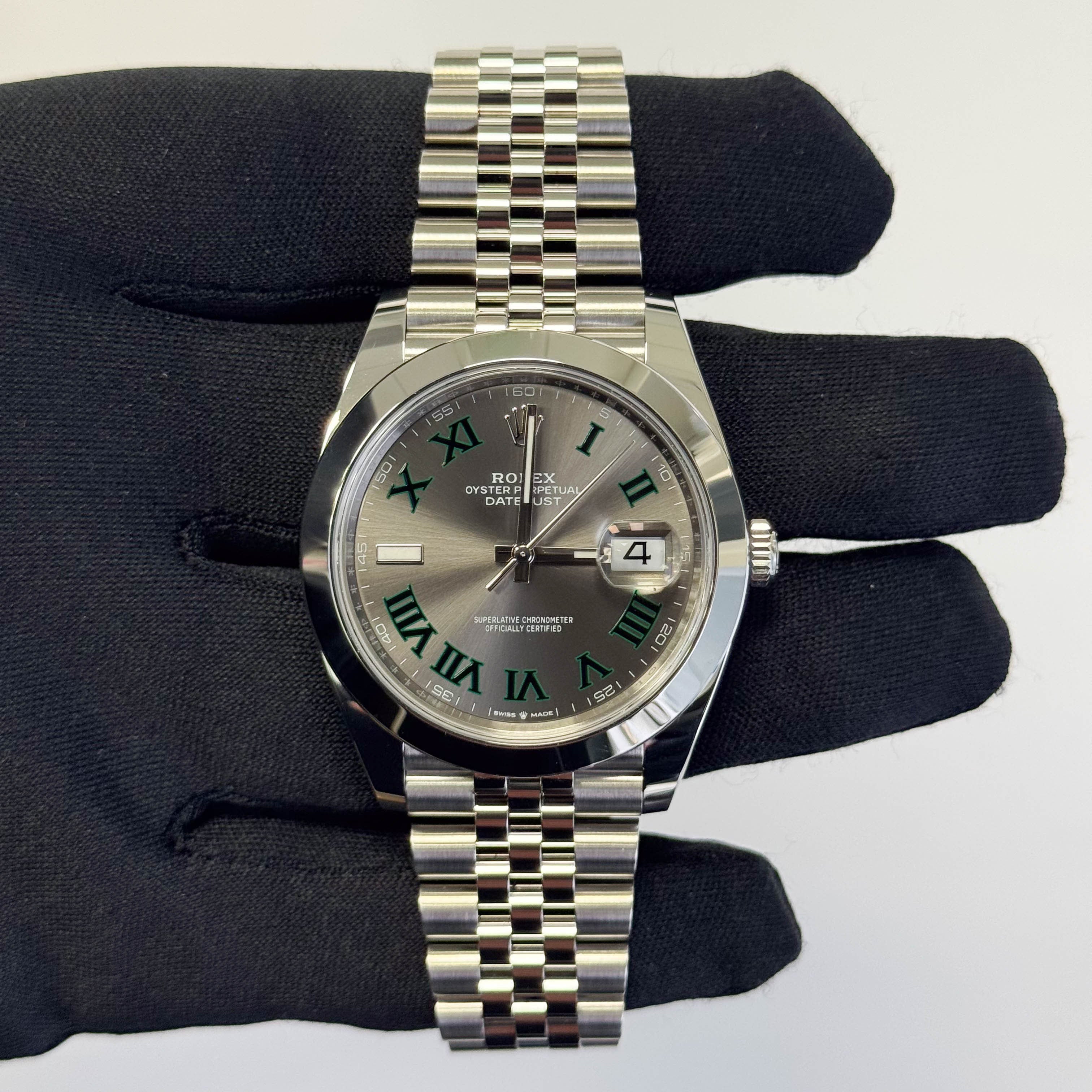 Rolex Datejust 41mm Wimbeldon Dial Watch Ref# 126300 - Happy Jewelers Fine Jewelry Lifetime Warranty