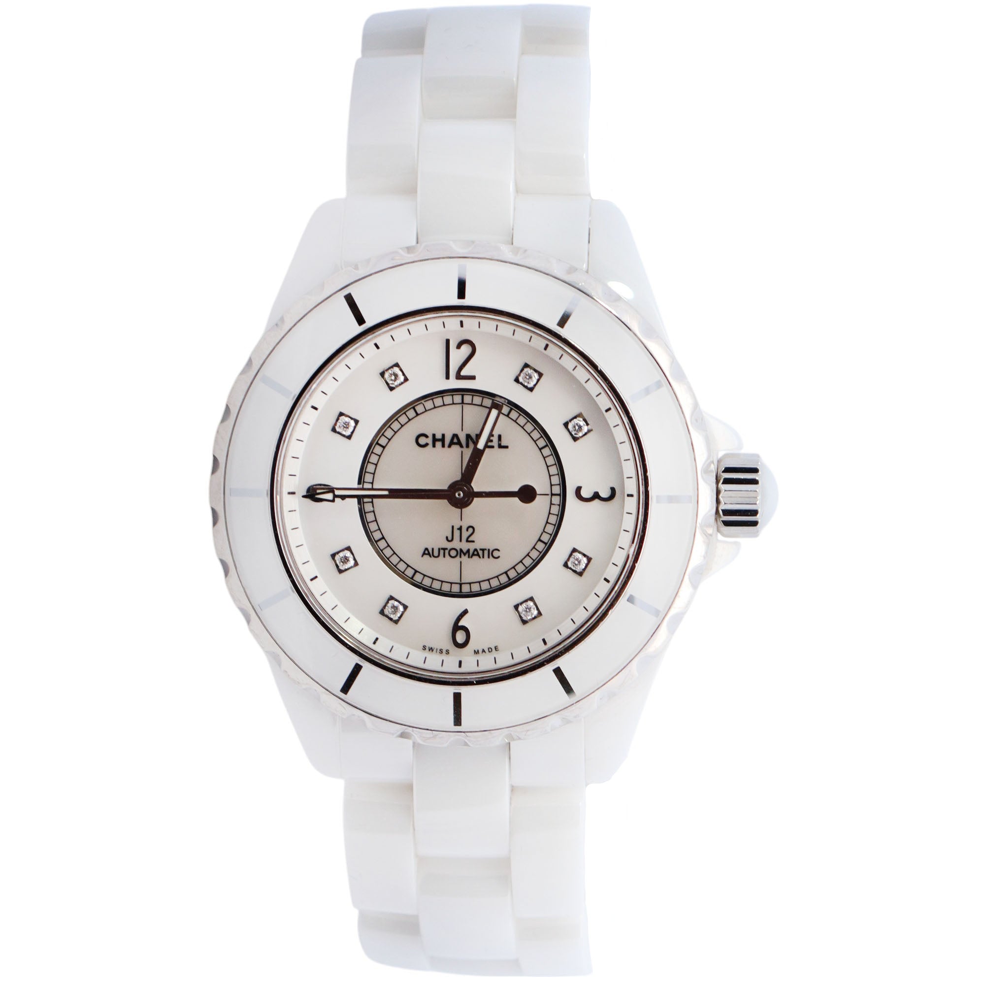 Chanel J12 38mm White Dial Watch Ref# H0970 - Happy Jewelers Fine Jewelry Lifetime Warranty
